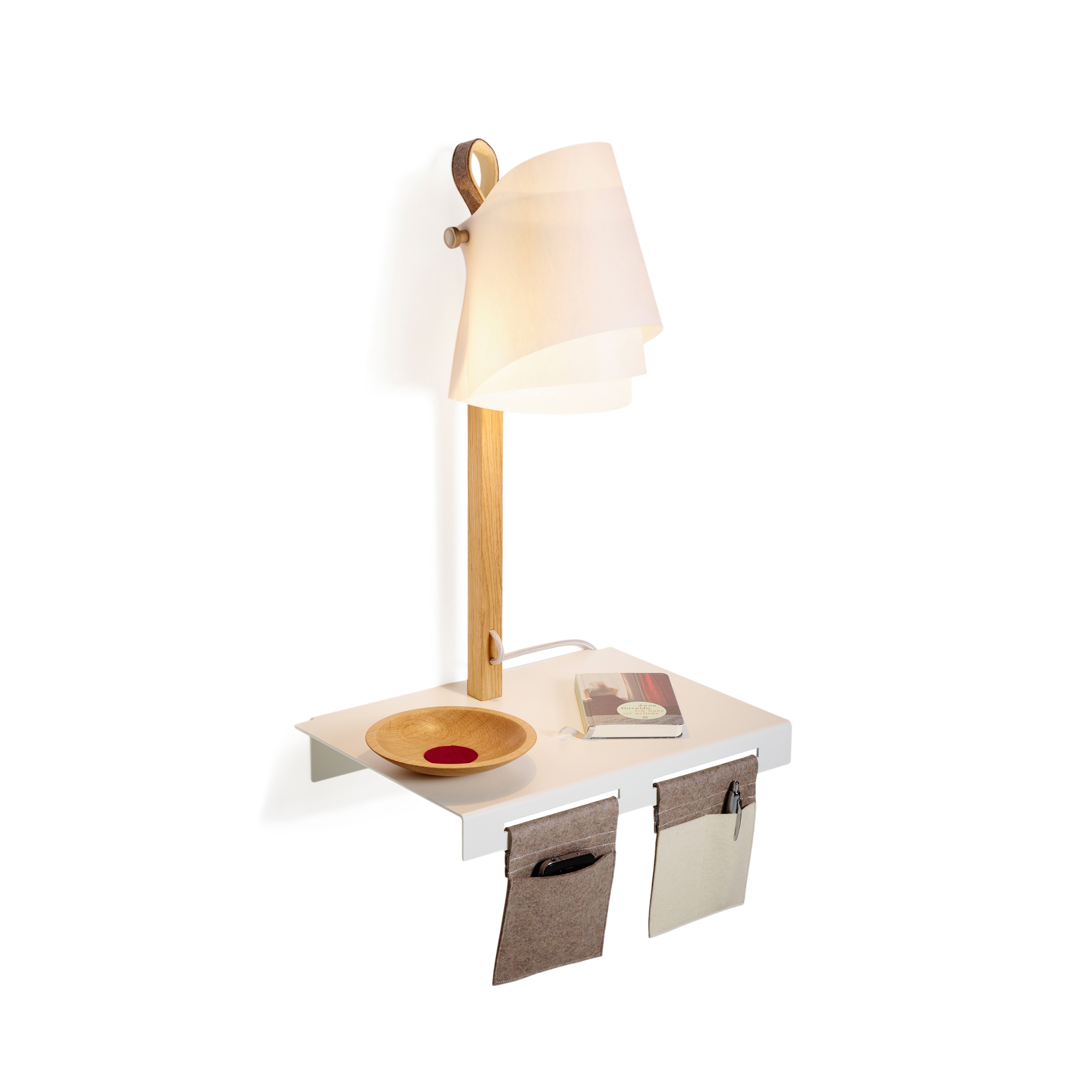 Display product FLÄKS | Shelf with built-in lamp from manufacturer Domus