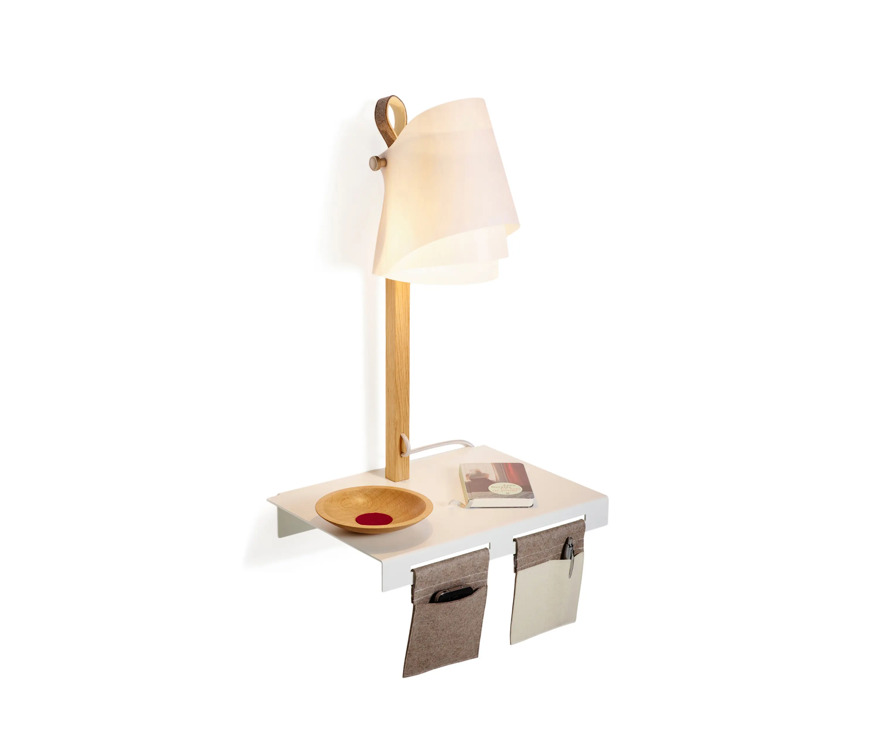 Domus - FLÄKS | Shelf with built-in lamp