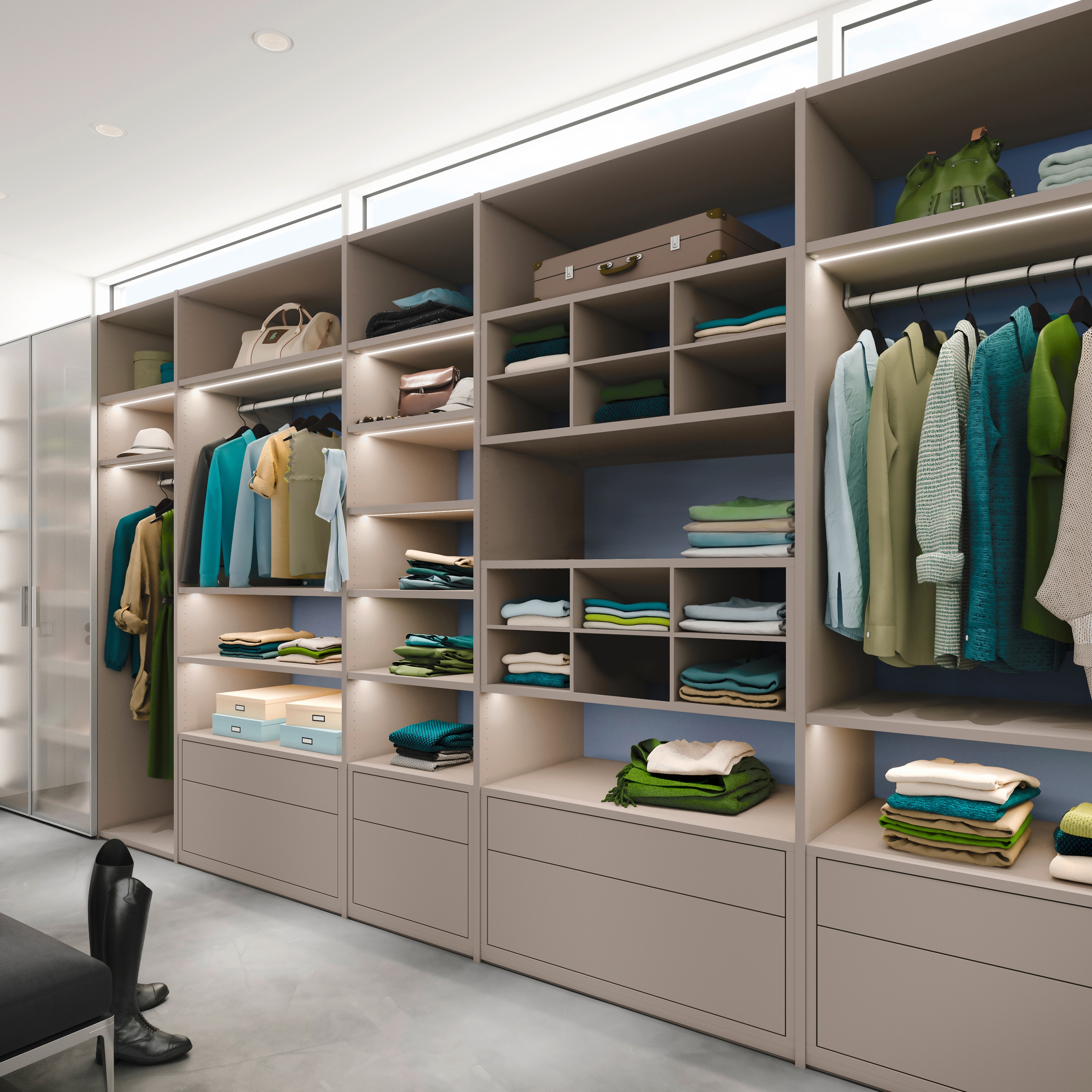Mostra il prodotto Legno interior closet storage system del produttore raumplus
