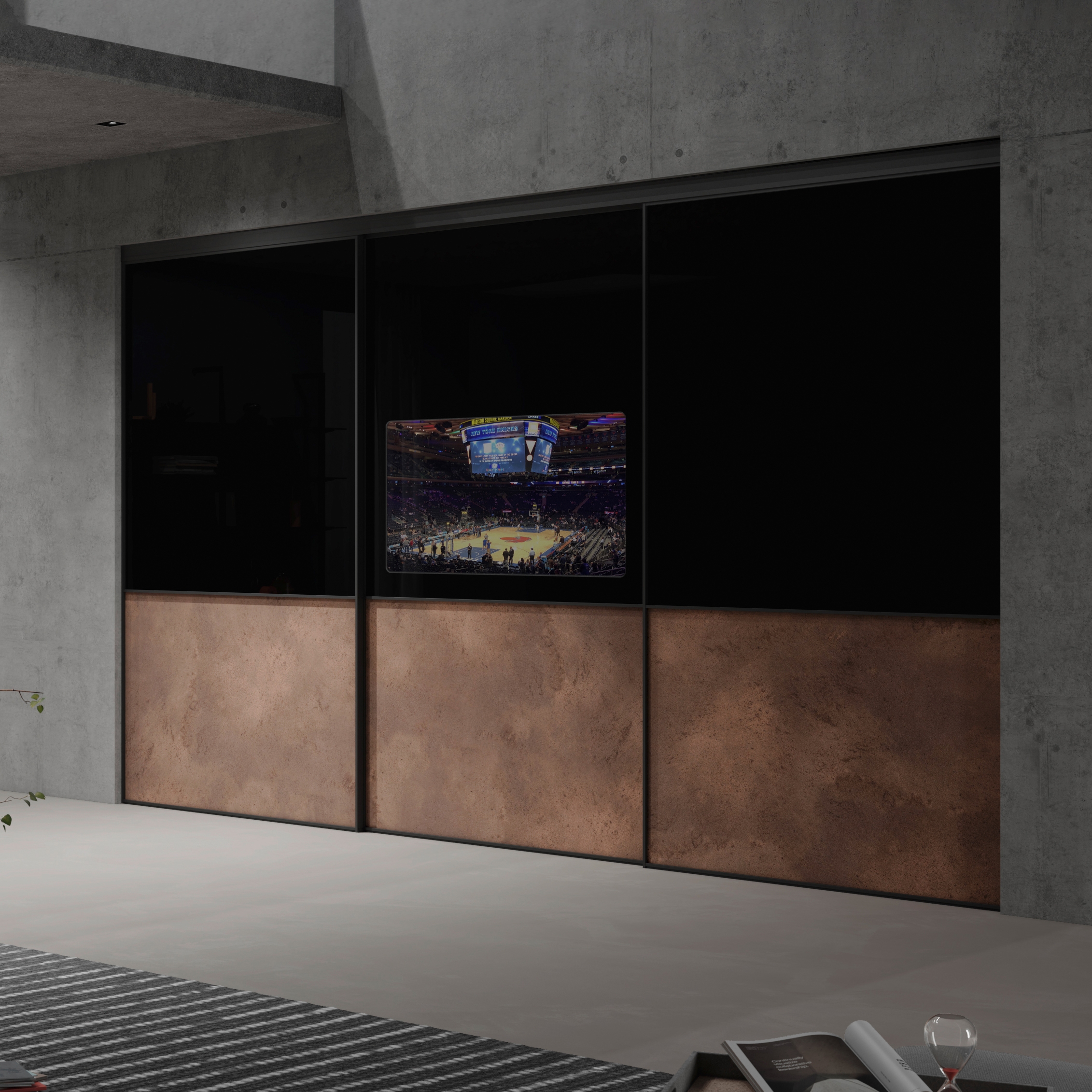 Display product S 1200 sliding tv door from manufacturer raumplus