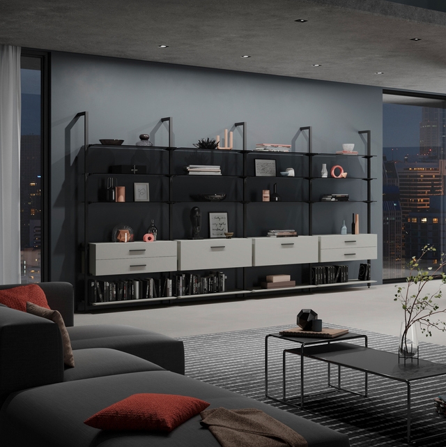 Display product Uno interior closet storage system from manufacturer raumplus
