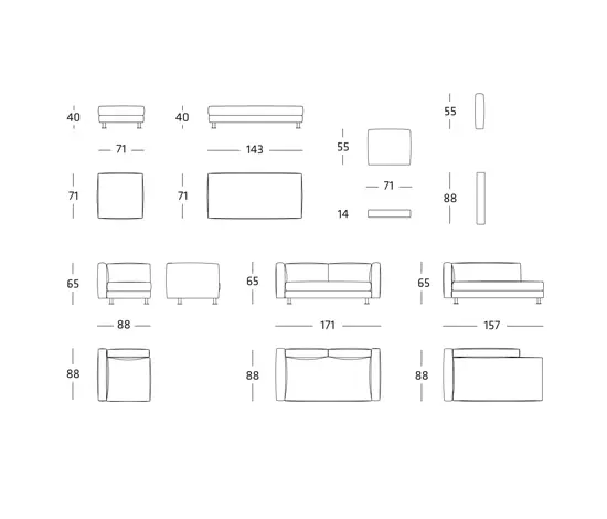 adele-c - Passepartout Modular seating system