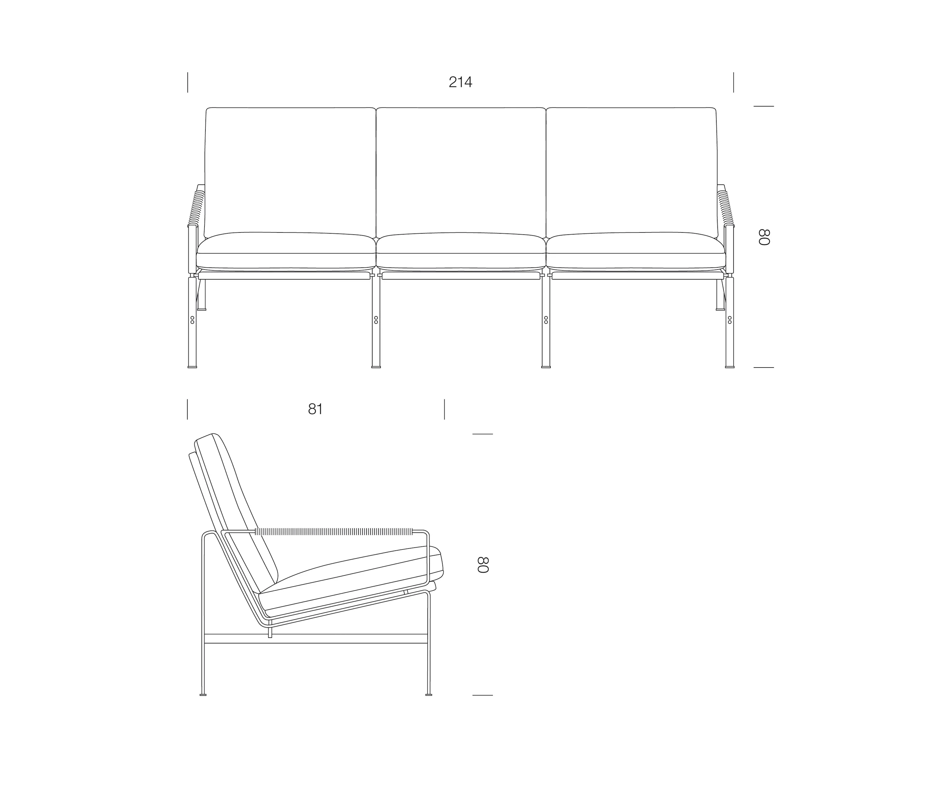 Lange Production - FK 6720-3 Sofa