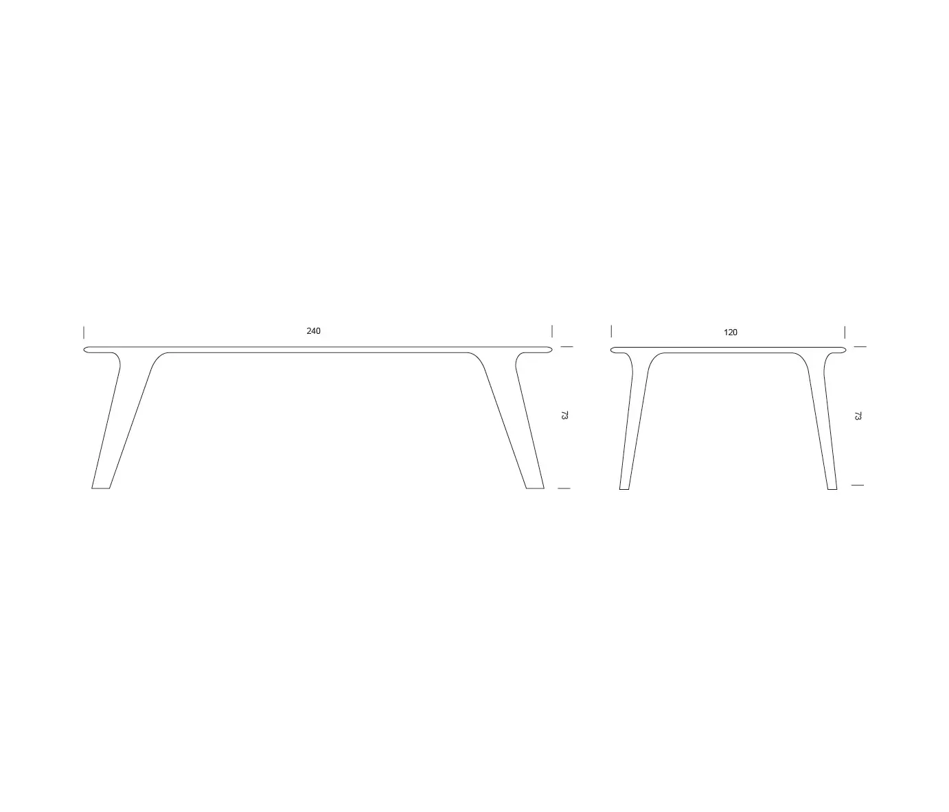 Lange Production - Wing Table - Rectangular Large