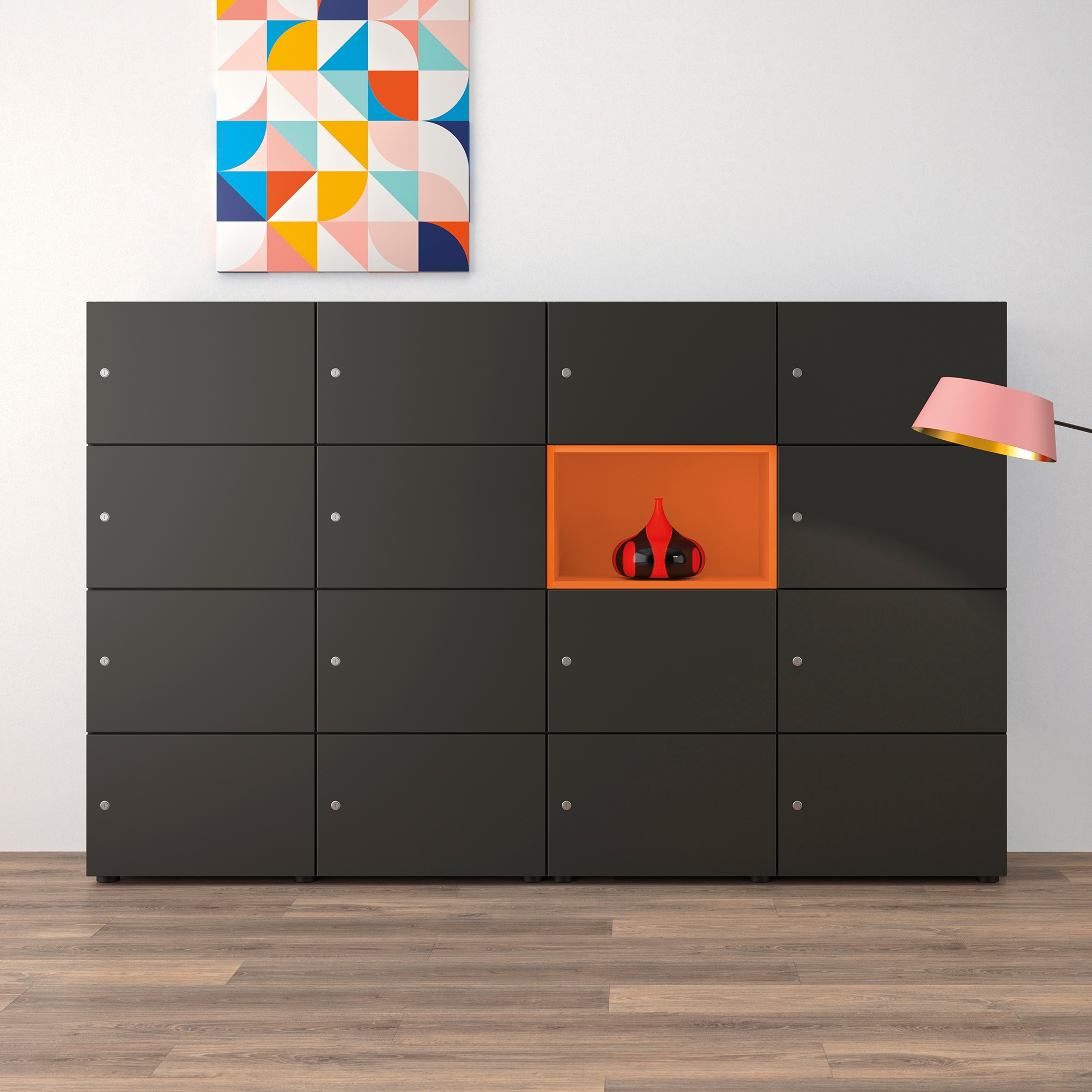 Display product lockers from manufacturer werner works