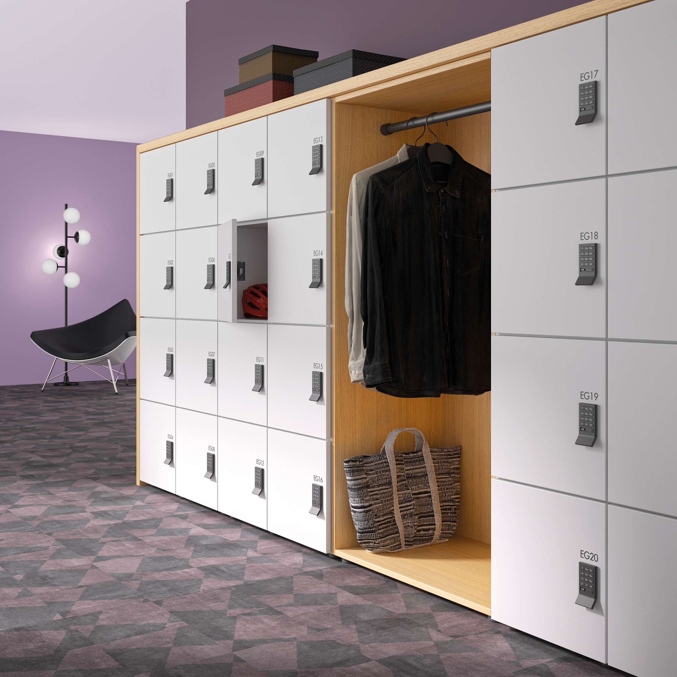 Display product lockers from manufacturer werner works