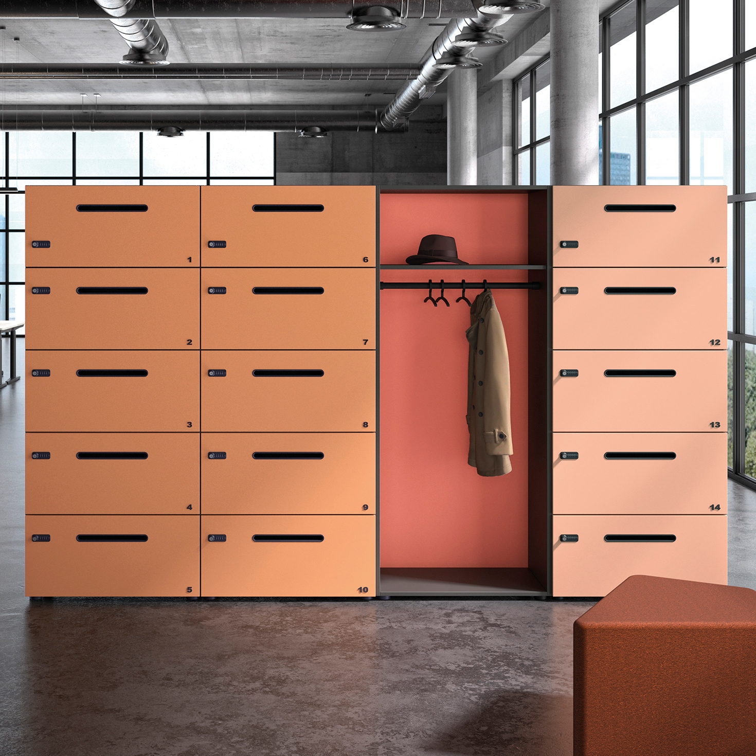 Display product lockers from manufacturer werner works