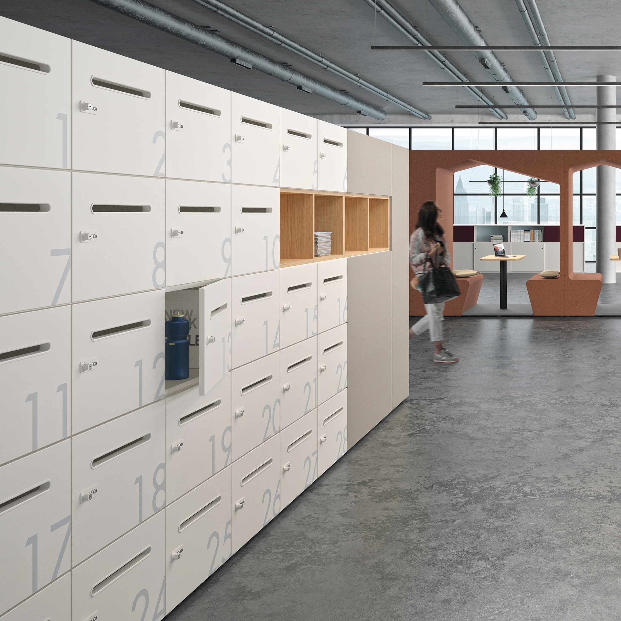 Display product lockers from manufacturer werner works