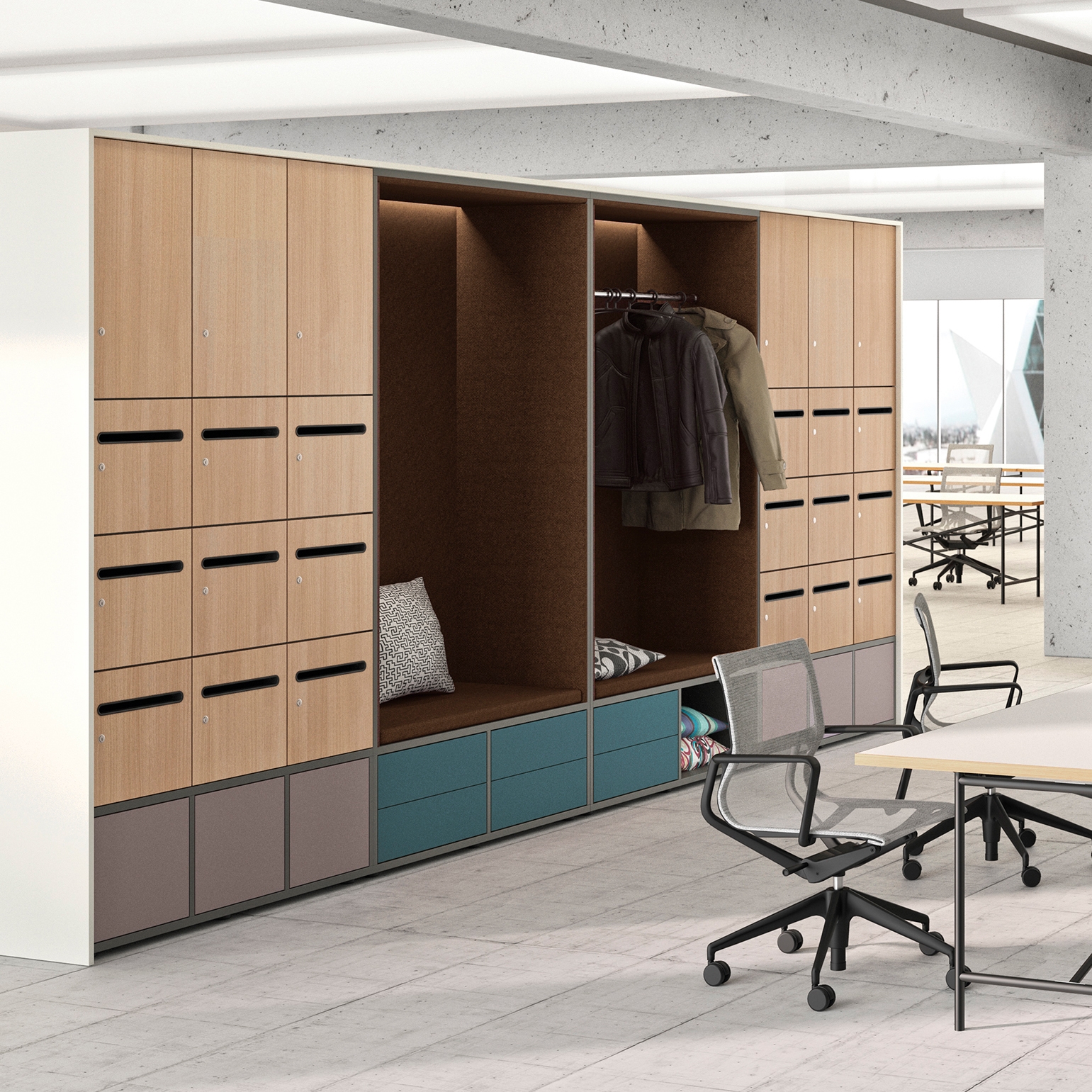 Display product lockers from manufacturer werner works