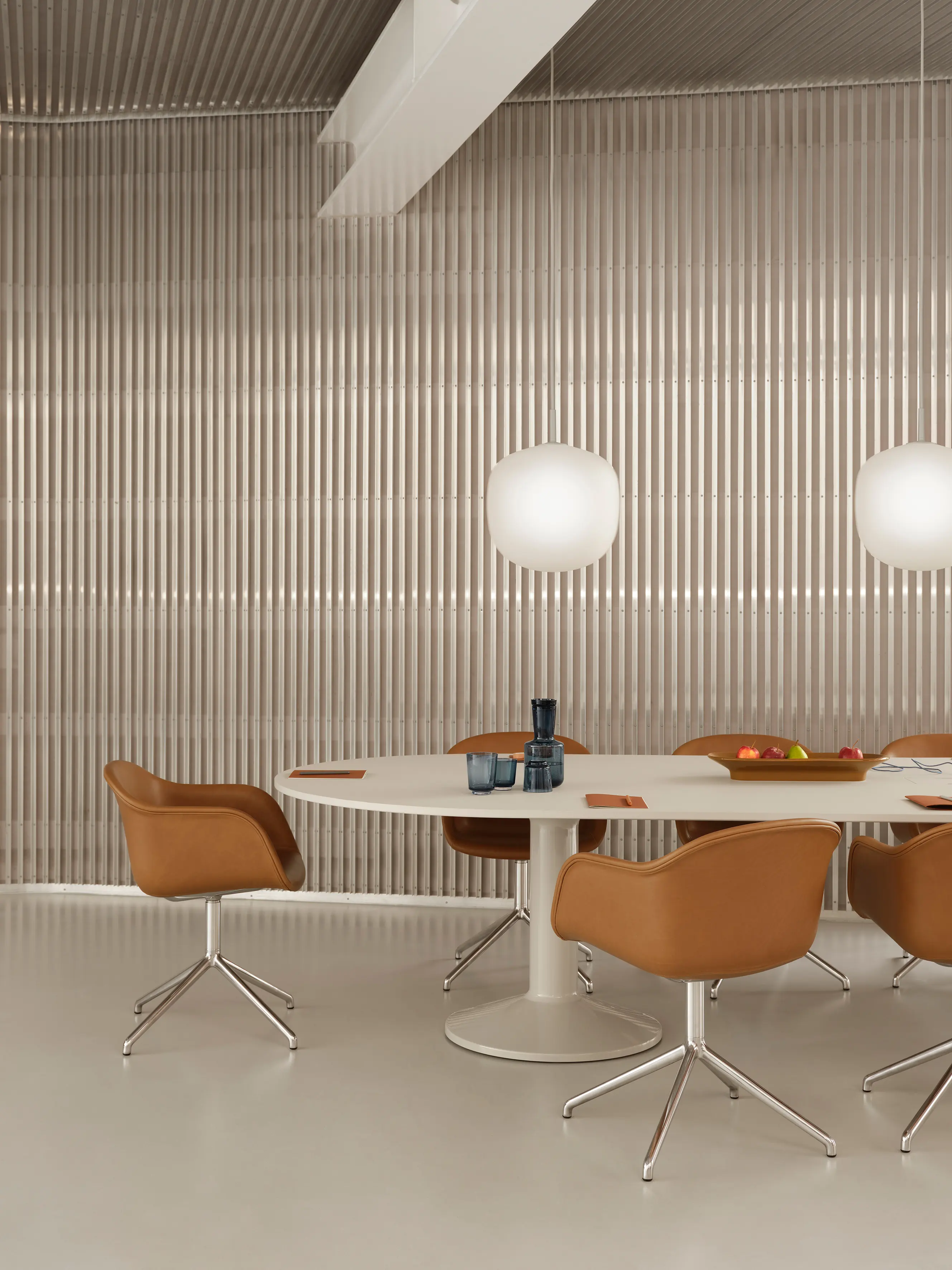 Muuto - Fiber Armchair | Sled Base | Leather