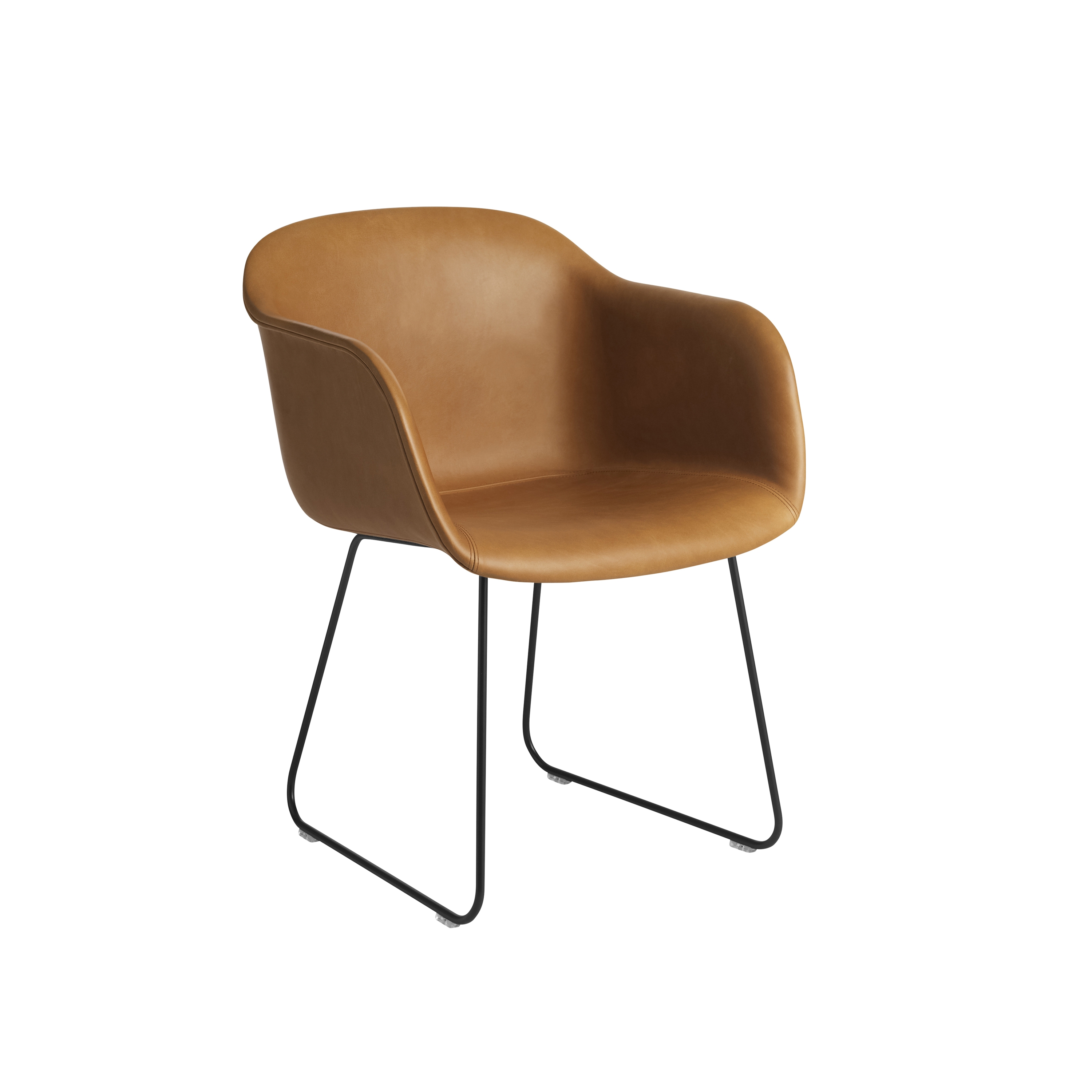 Mostra il prodotto Fiber Armchair | Sled Base | Leather del produttore Muuto