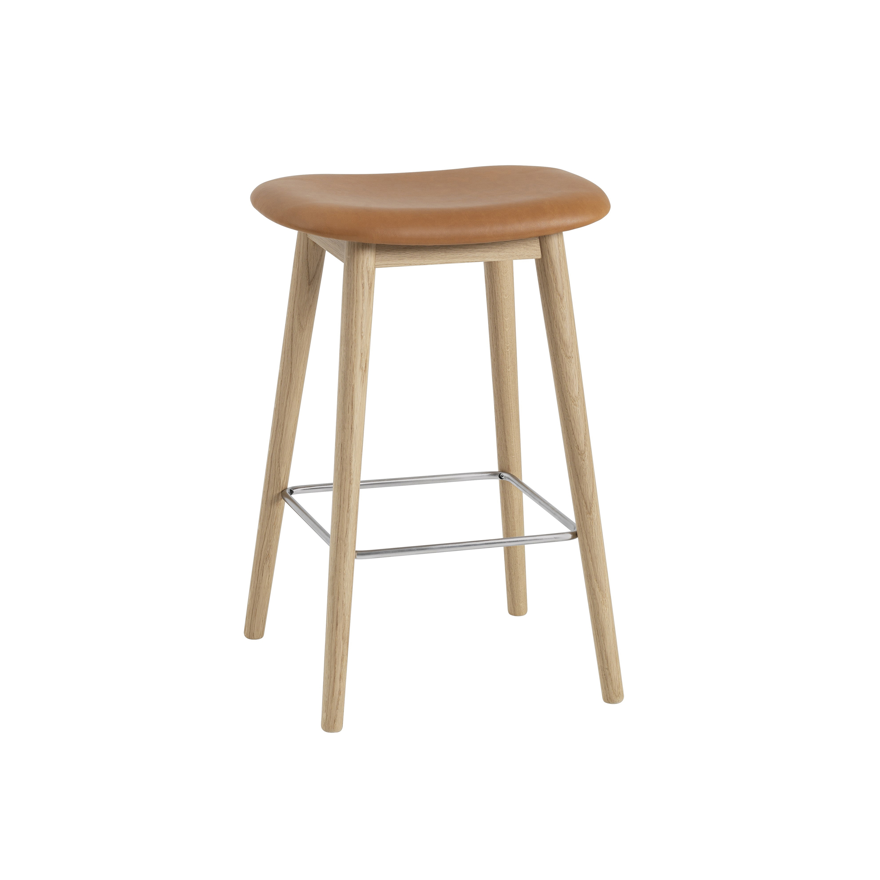 Fiber Counter Stool | Wood Base