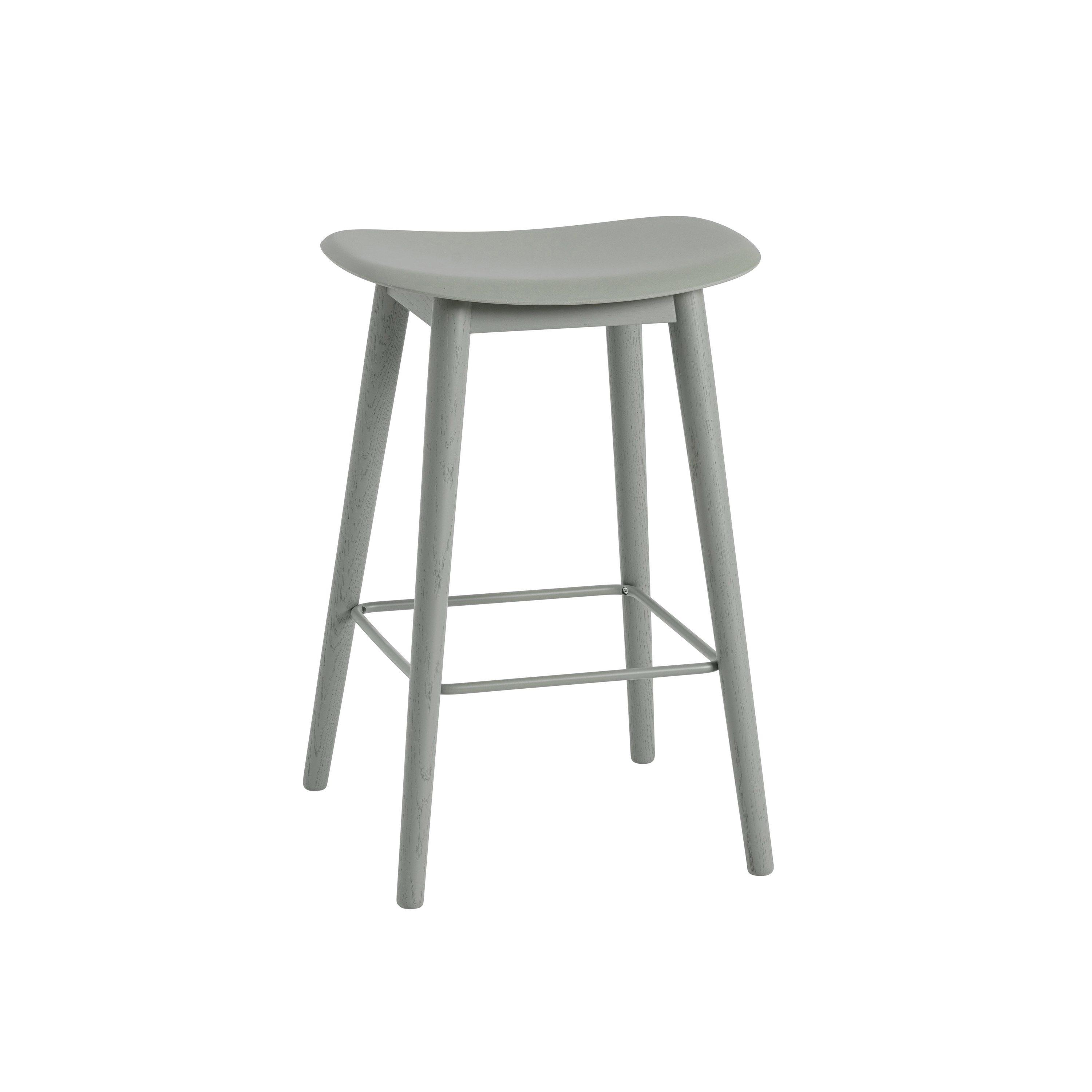 Fiber Counter Stool | Wood Base