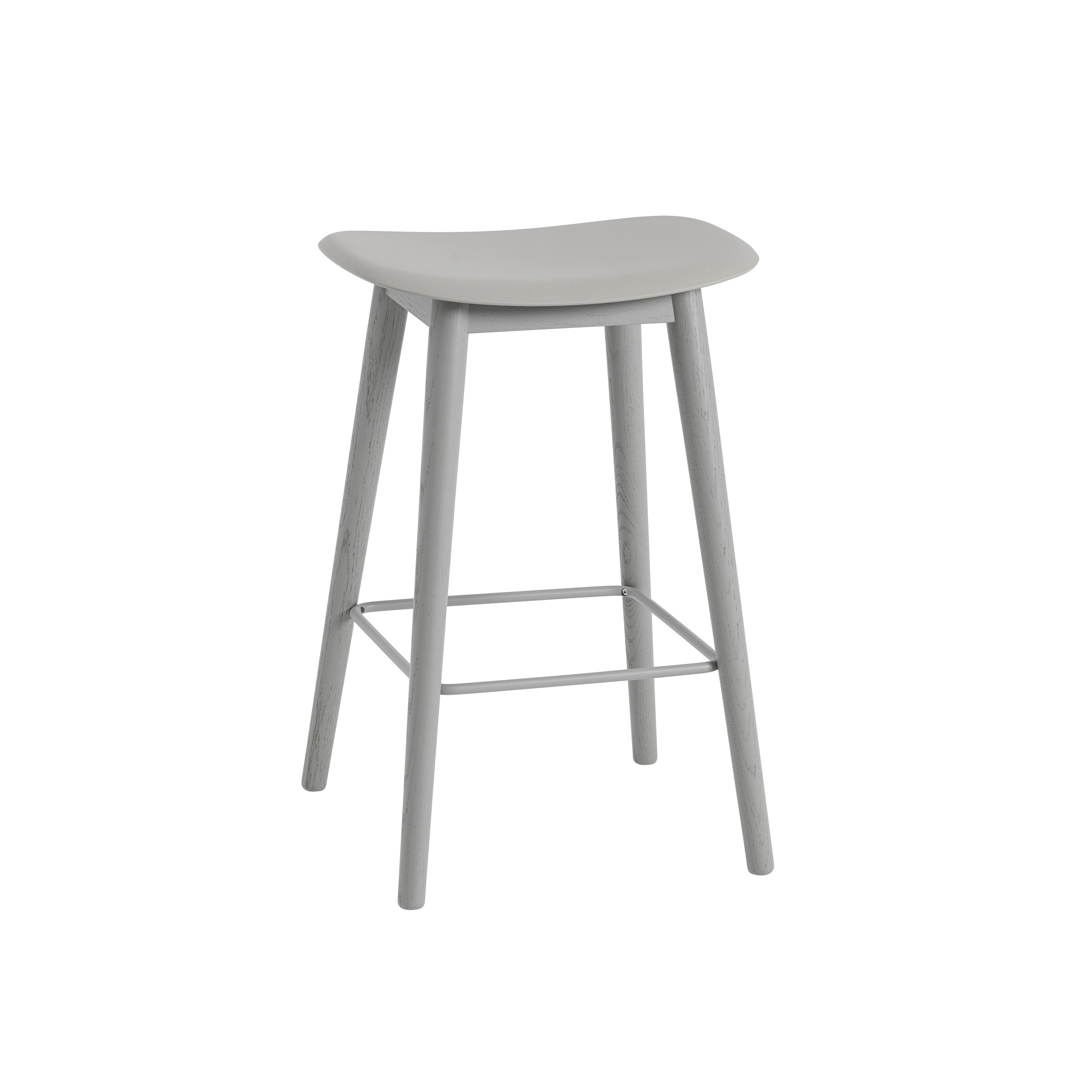 Display product Fiber Counter Stool | Wood Base from manufacturer Muuto
