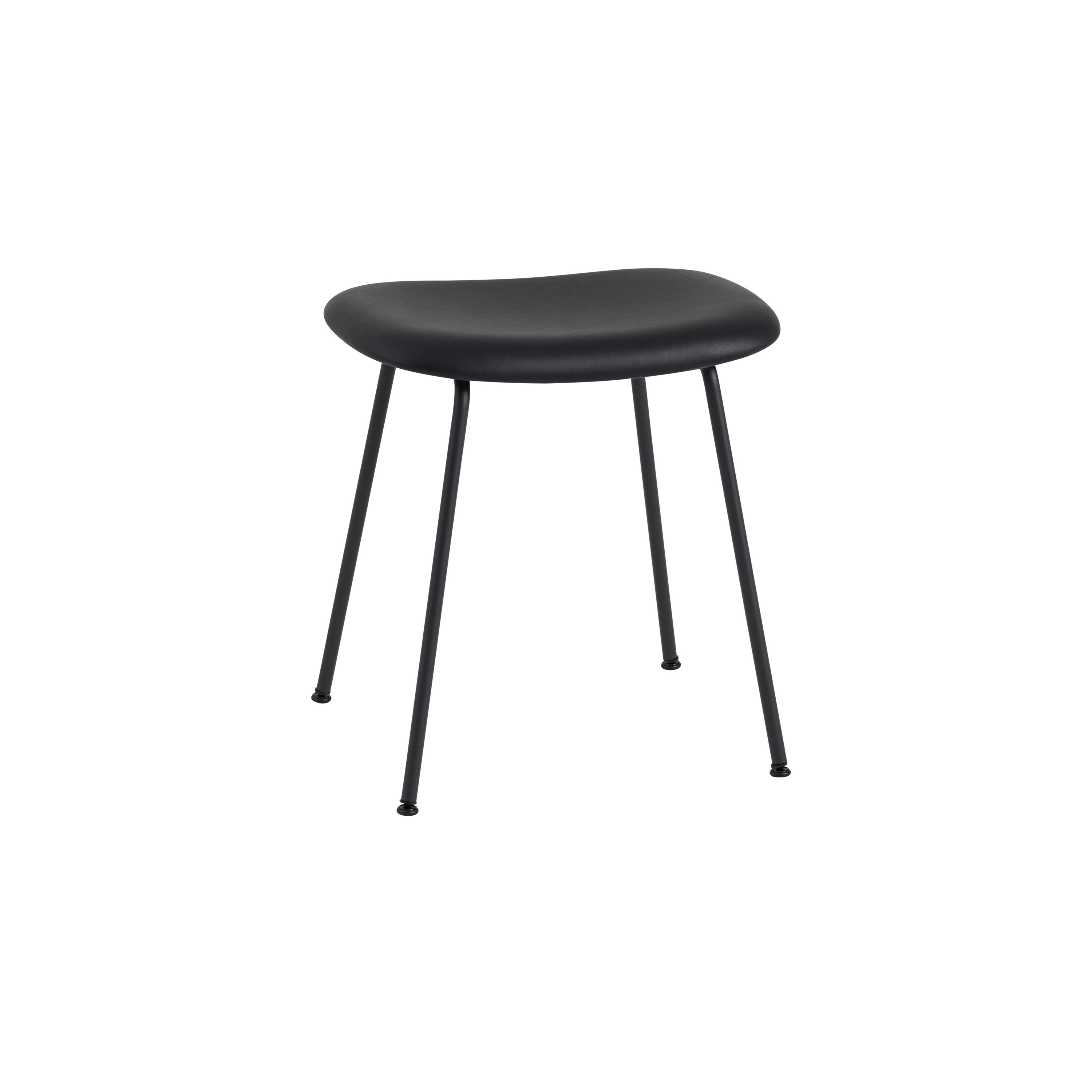 Fiber Stool | Tube Base | Leather