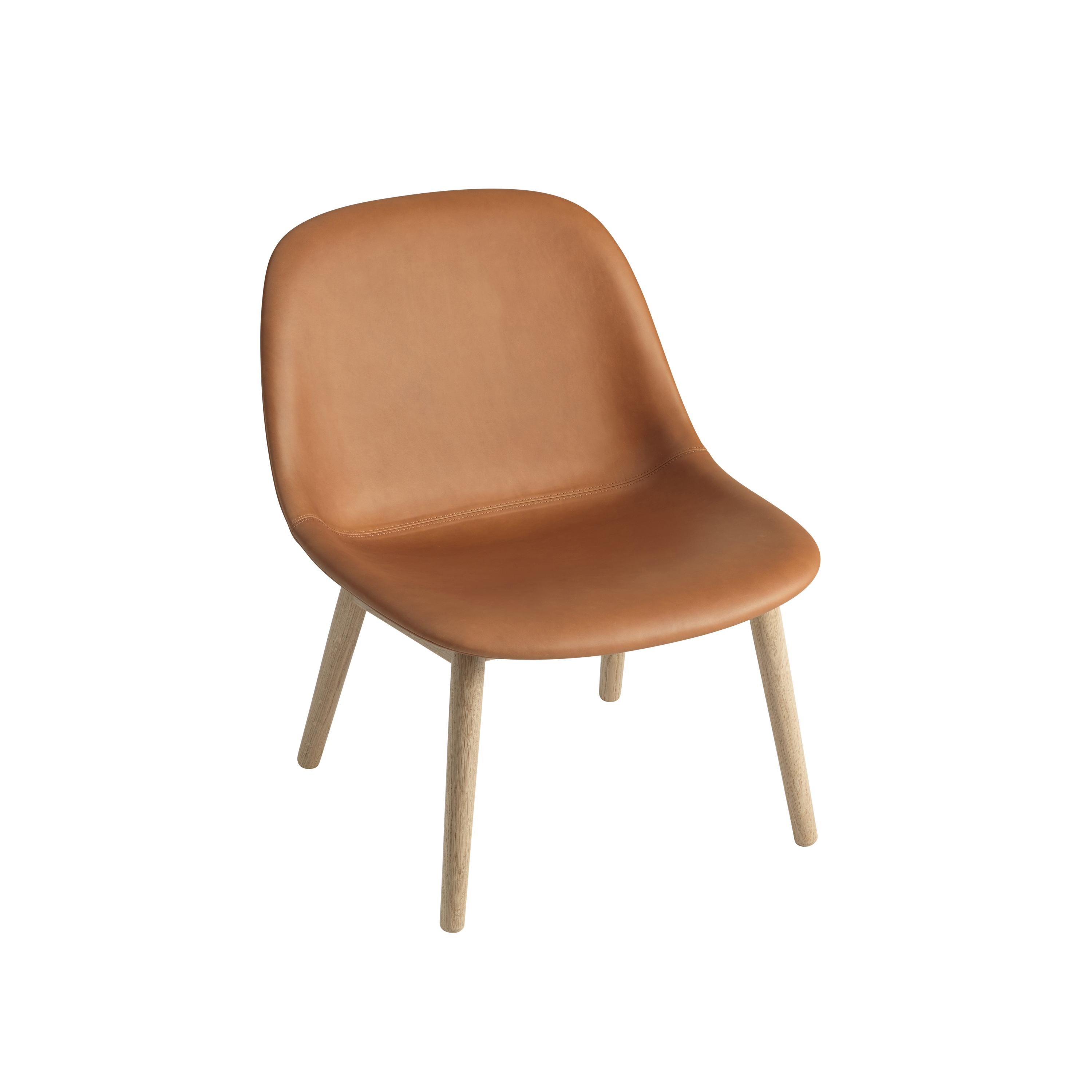 Display product Fiber Lounge Chair | Wood Base | Leather from manufacturer Muuto