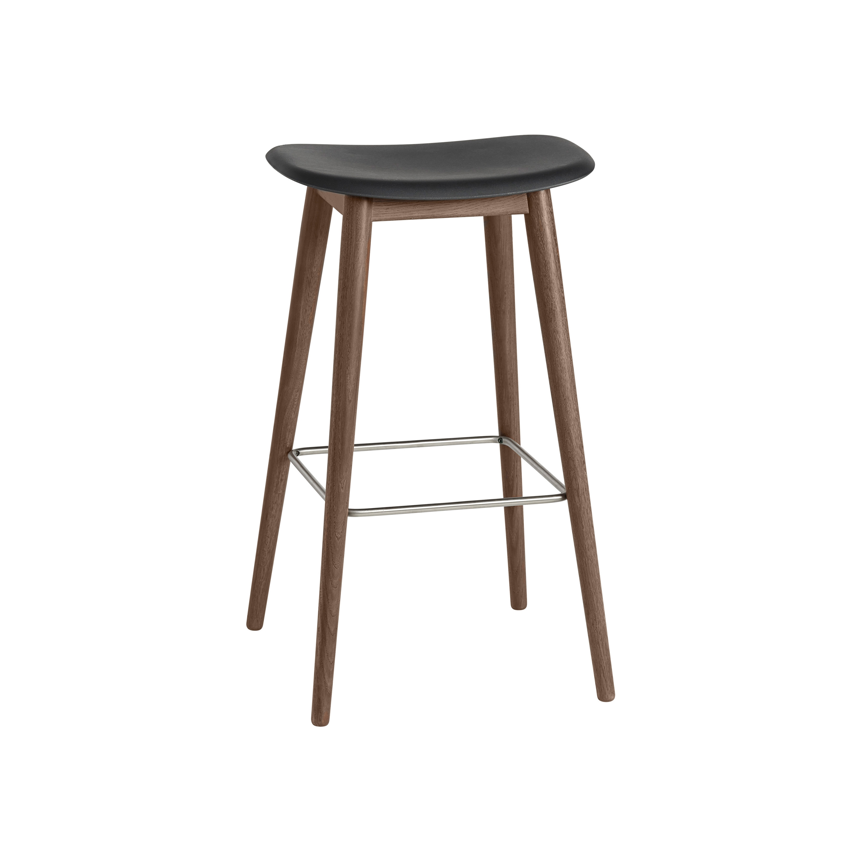 Display product Fiber Bar Stool | Wood Base from manufacturer Muuto
