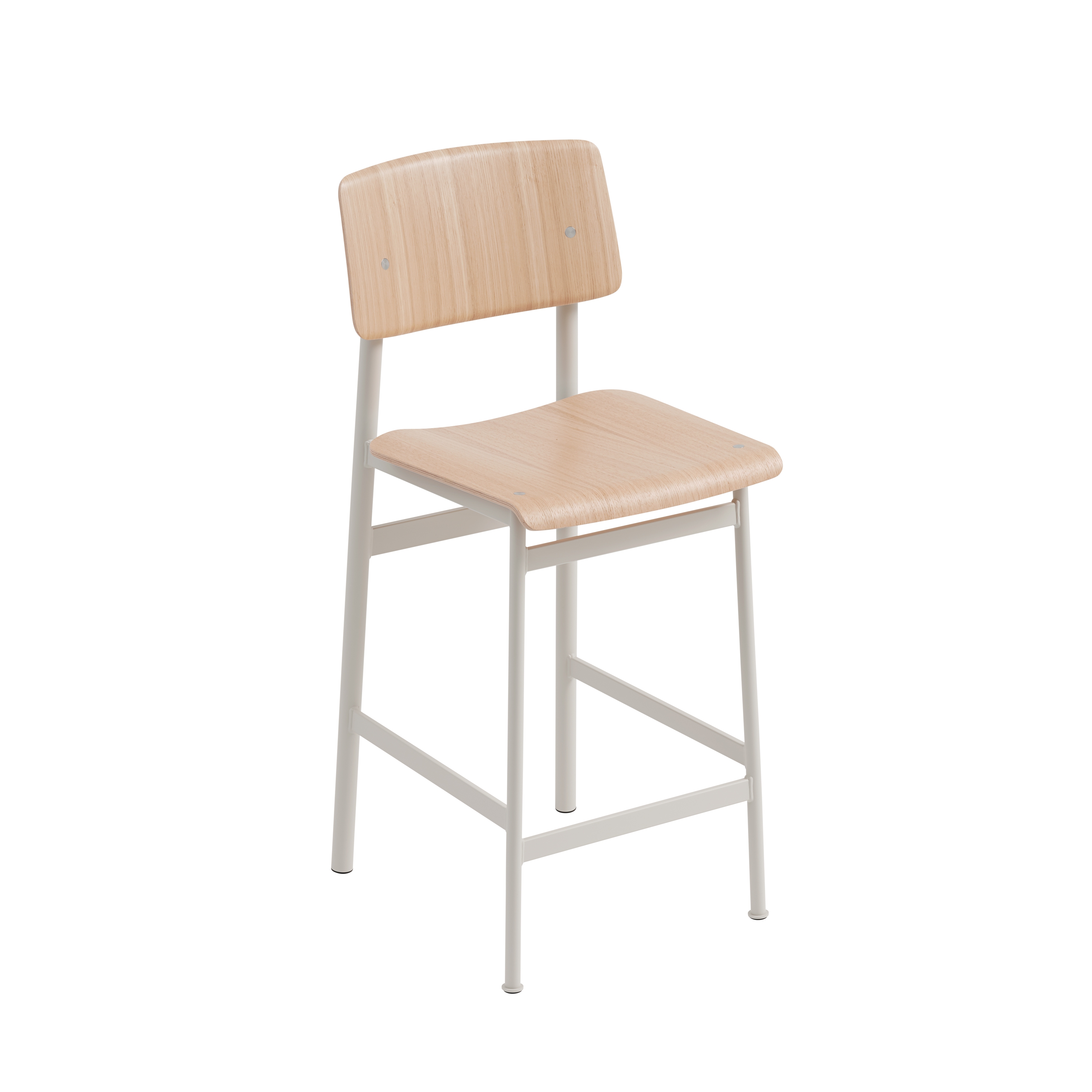Loft Bar Stool - Oak/Grey
