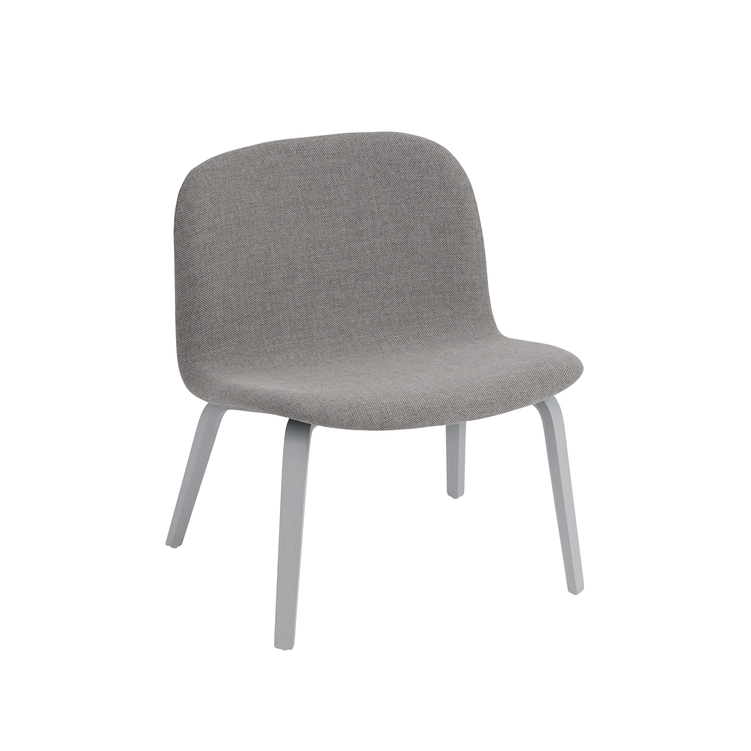 Visu Lounge Chair | Wood Base - Re-wool 108/ Grey