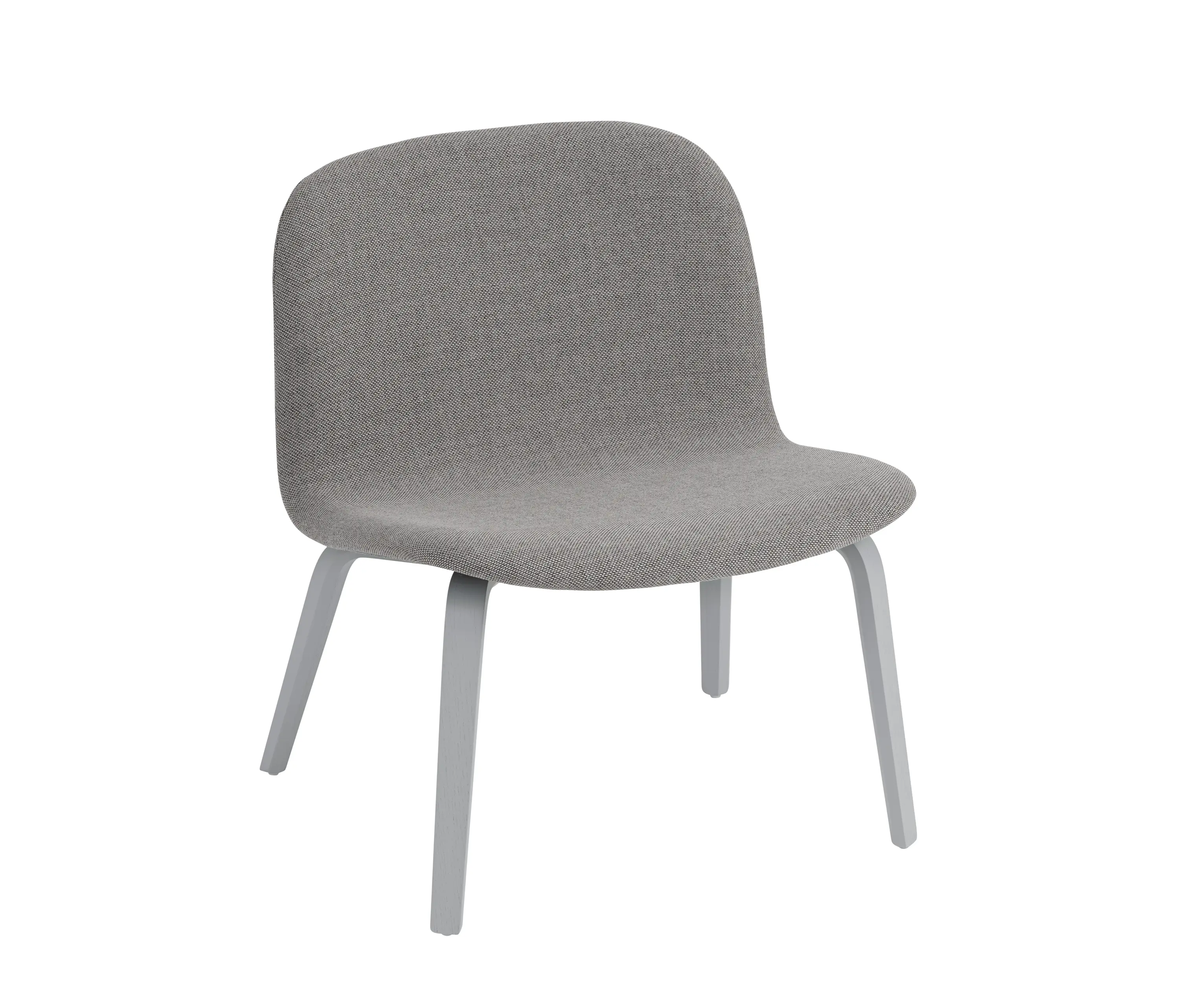 Muuto - Visu Lounge Chair | Wood Base - Re-wool 108/ Grey