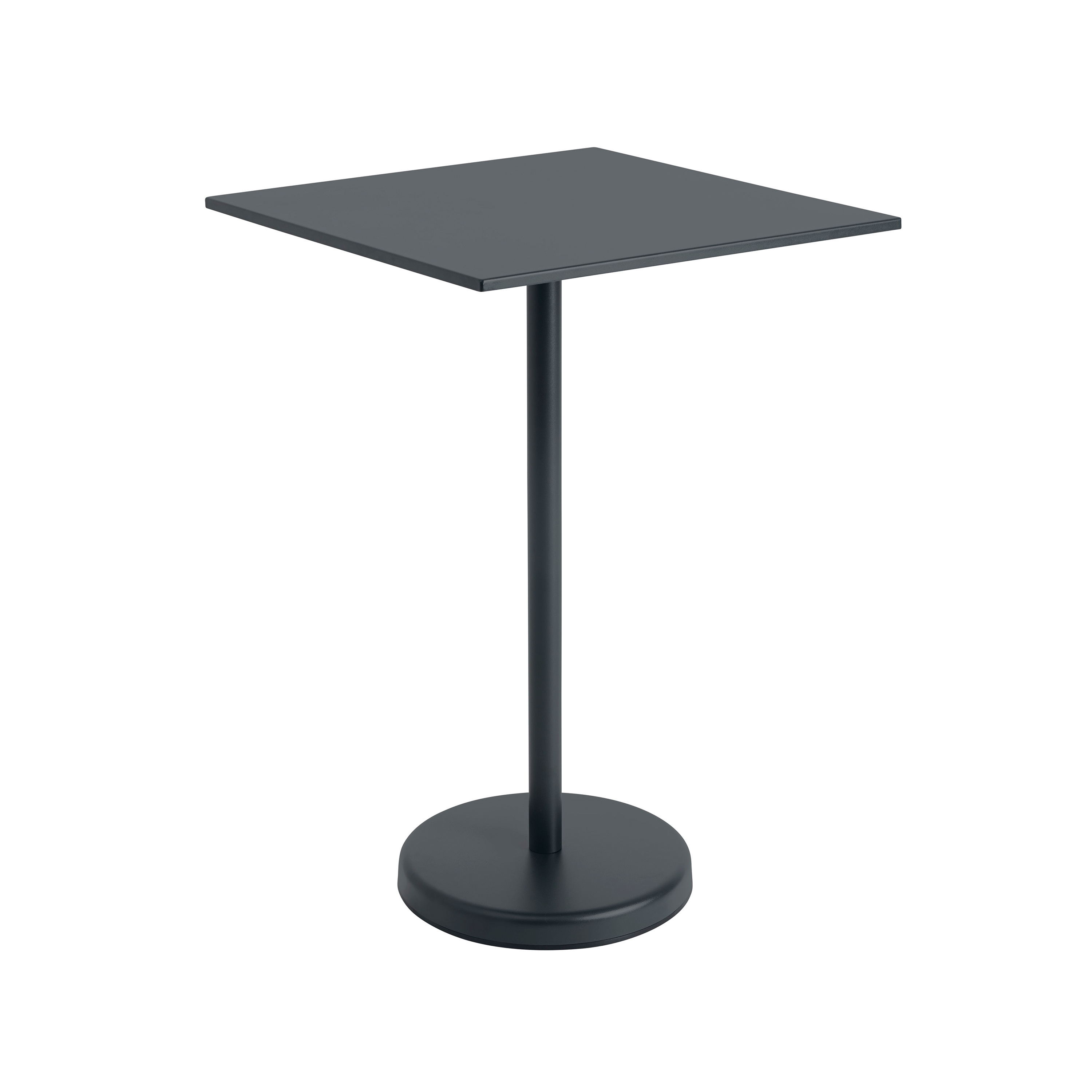 Produkt Linear Steel | Café Table | 70 x 70 h: 105 cm / 27.6 x 27.6 h: 41.3" des Herstellers Muuto anzeigen