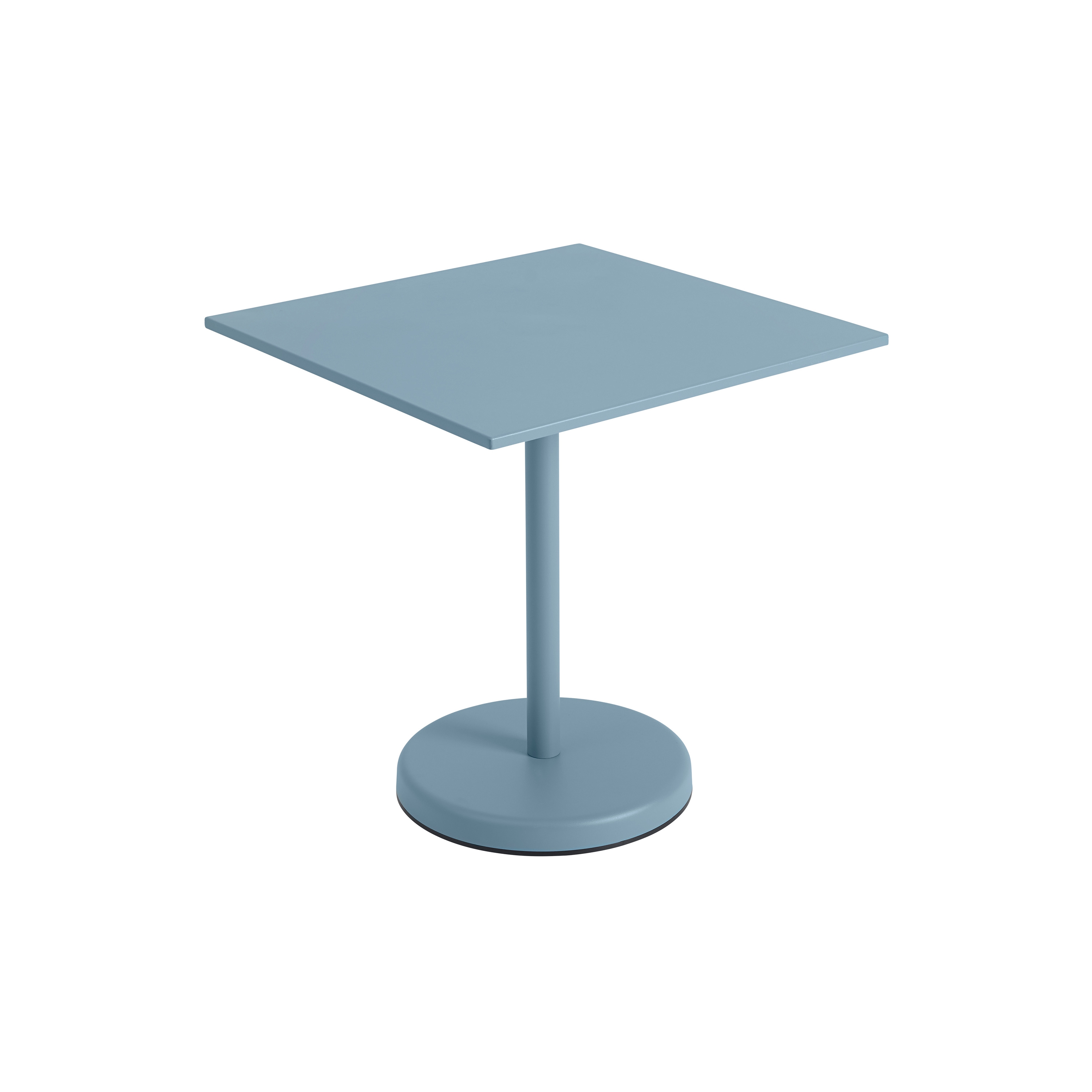Display product Linear Steel | Café Table | 70 x 70 h: 73 cm / 27.6 x 27.6 h: 28.7" from manufacturer Muuto