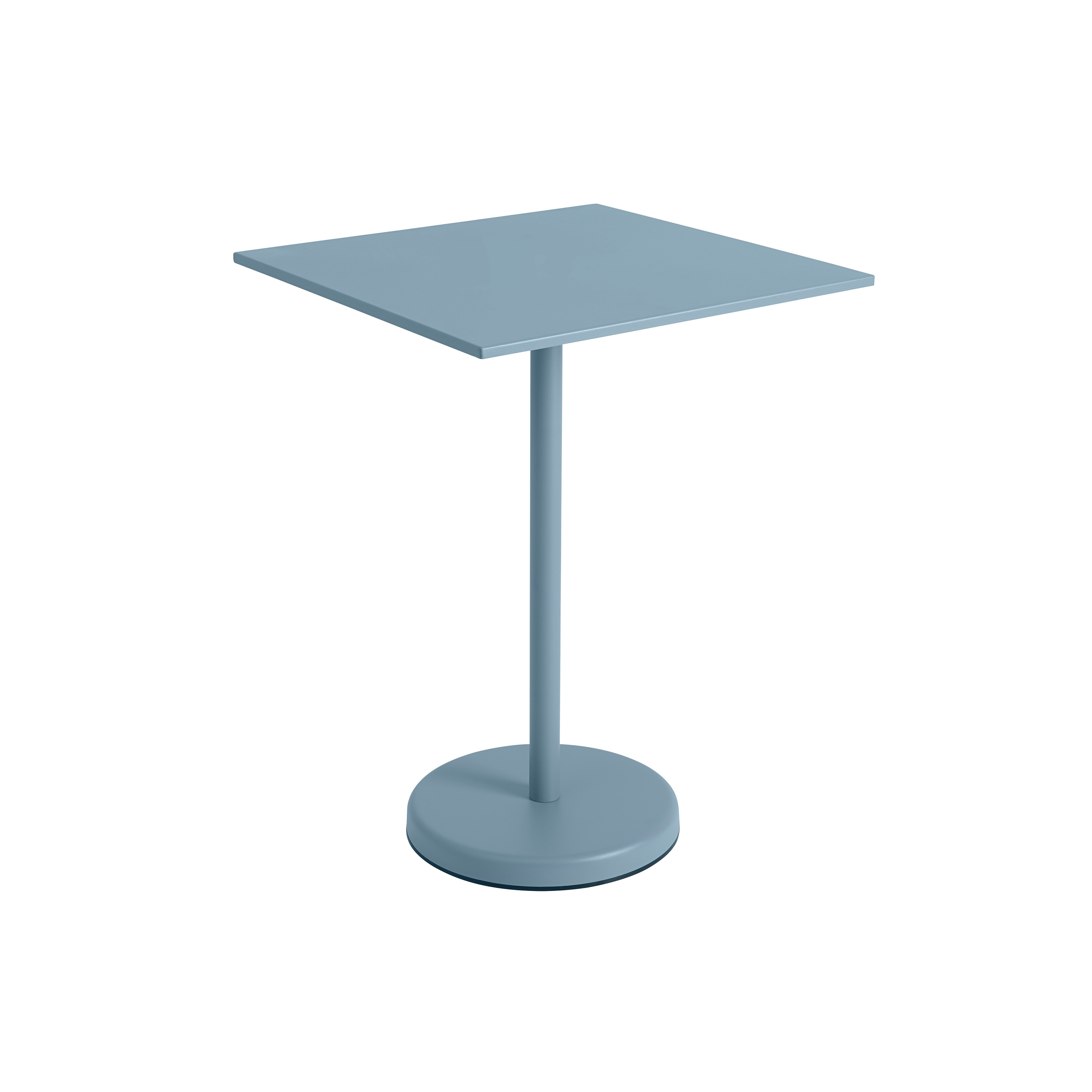 Display product Linear Steel | Café Table | 70 x 70 h: 95 cm / 27.6 x 27.6 h: 37.4" from manufacturer Muuto