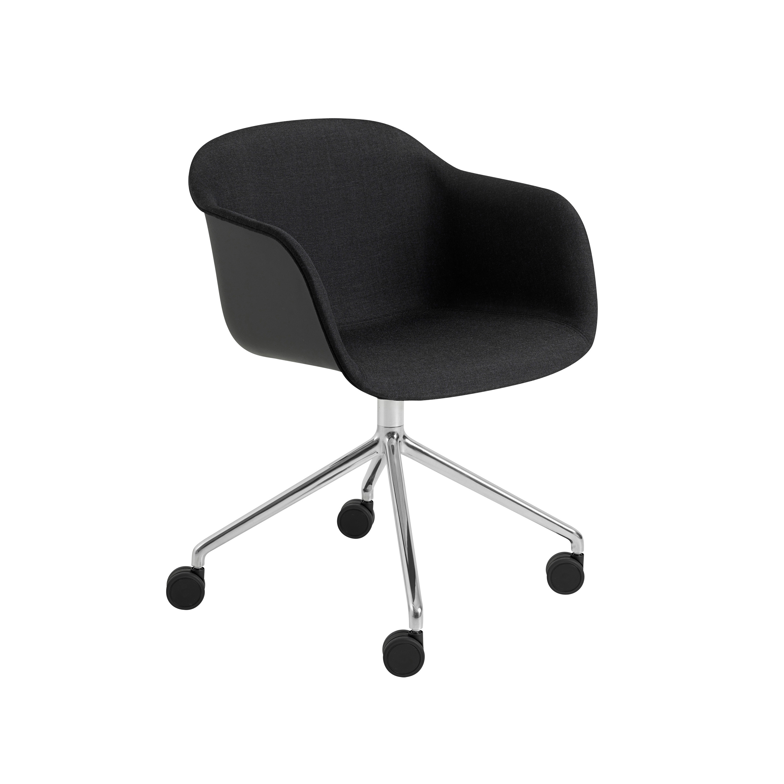 Fiber Armchair Front Upholstery | Swivel Base With Castors