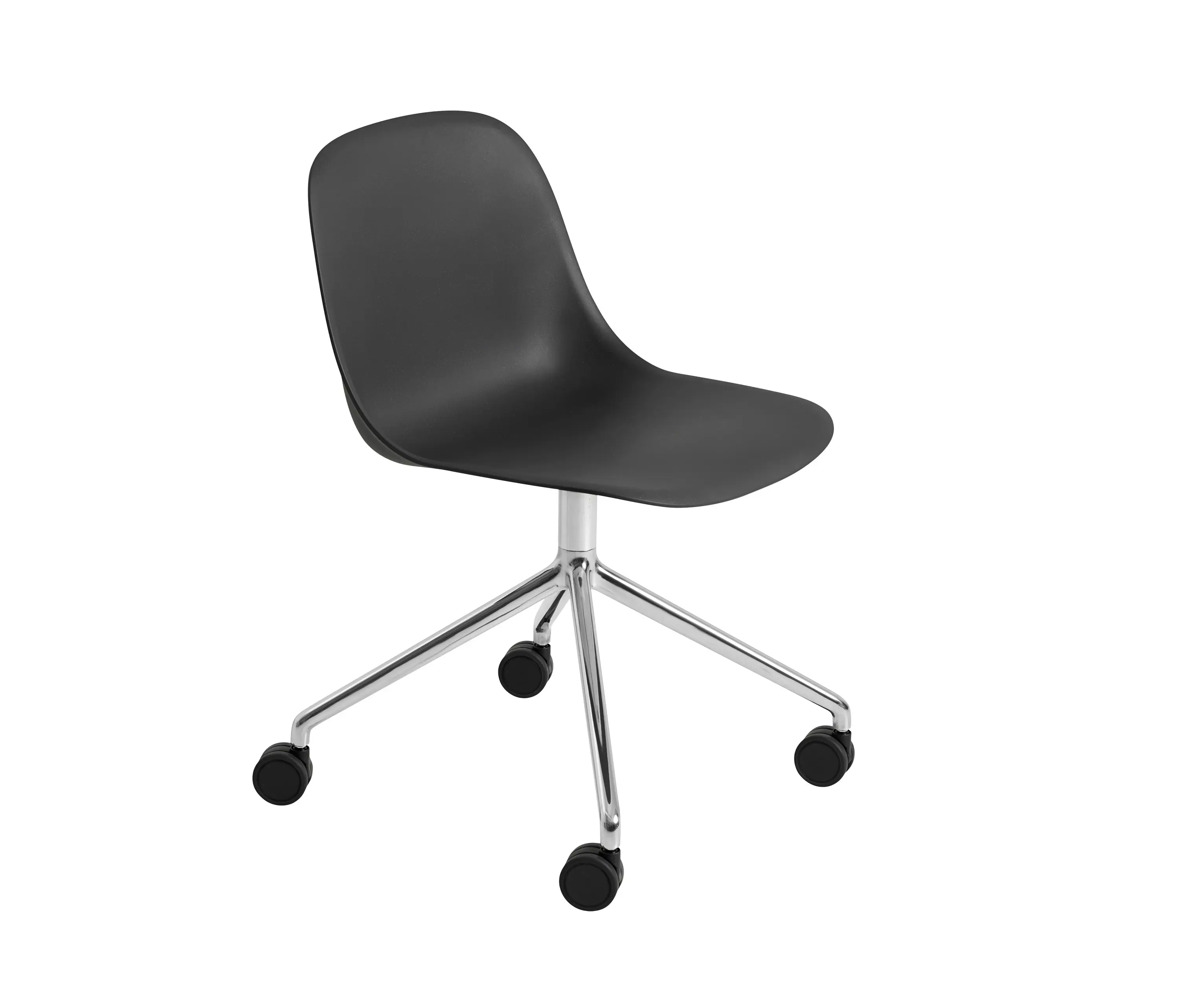 Muuto - Fiber Side Chair | Swivel Base With Castors