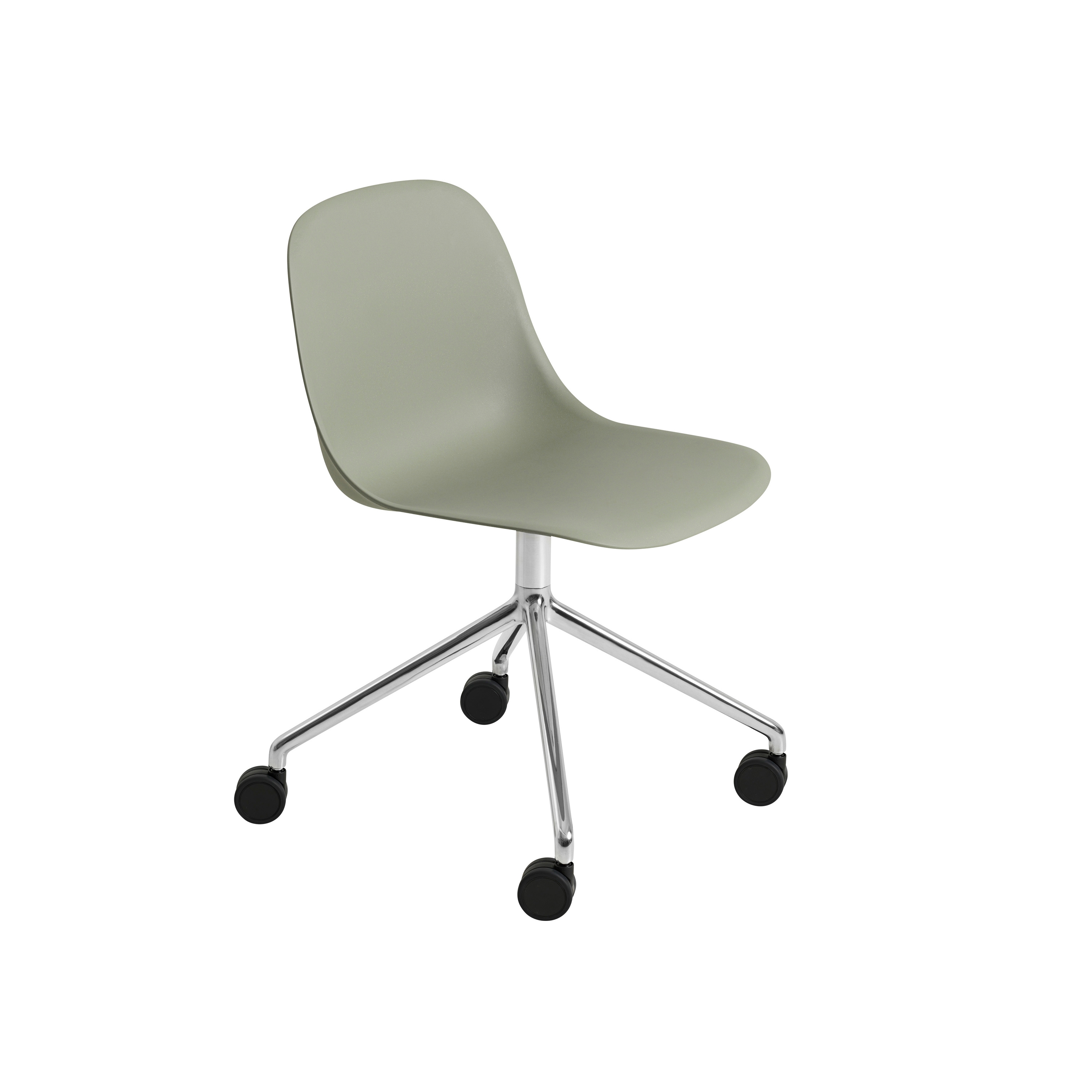 Fiber Side Chair | Swivel Base With Castors