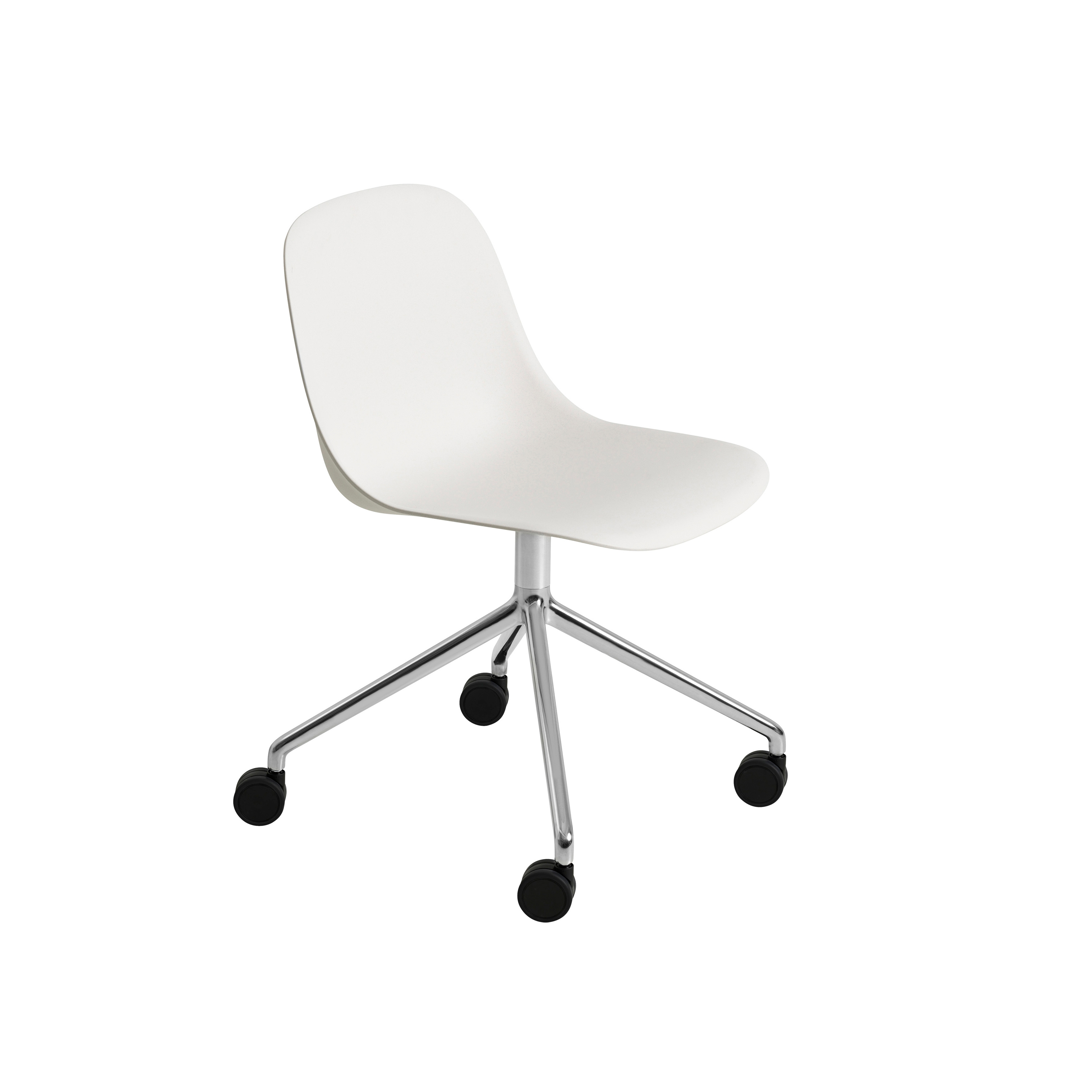 Fiber Side Chair | Swivel Base With Castors