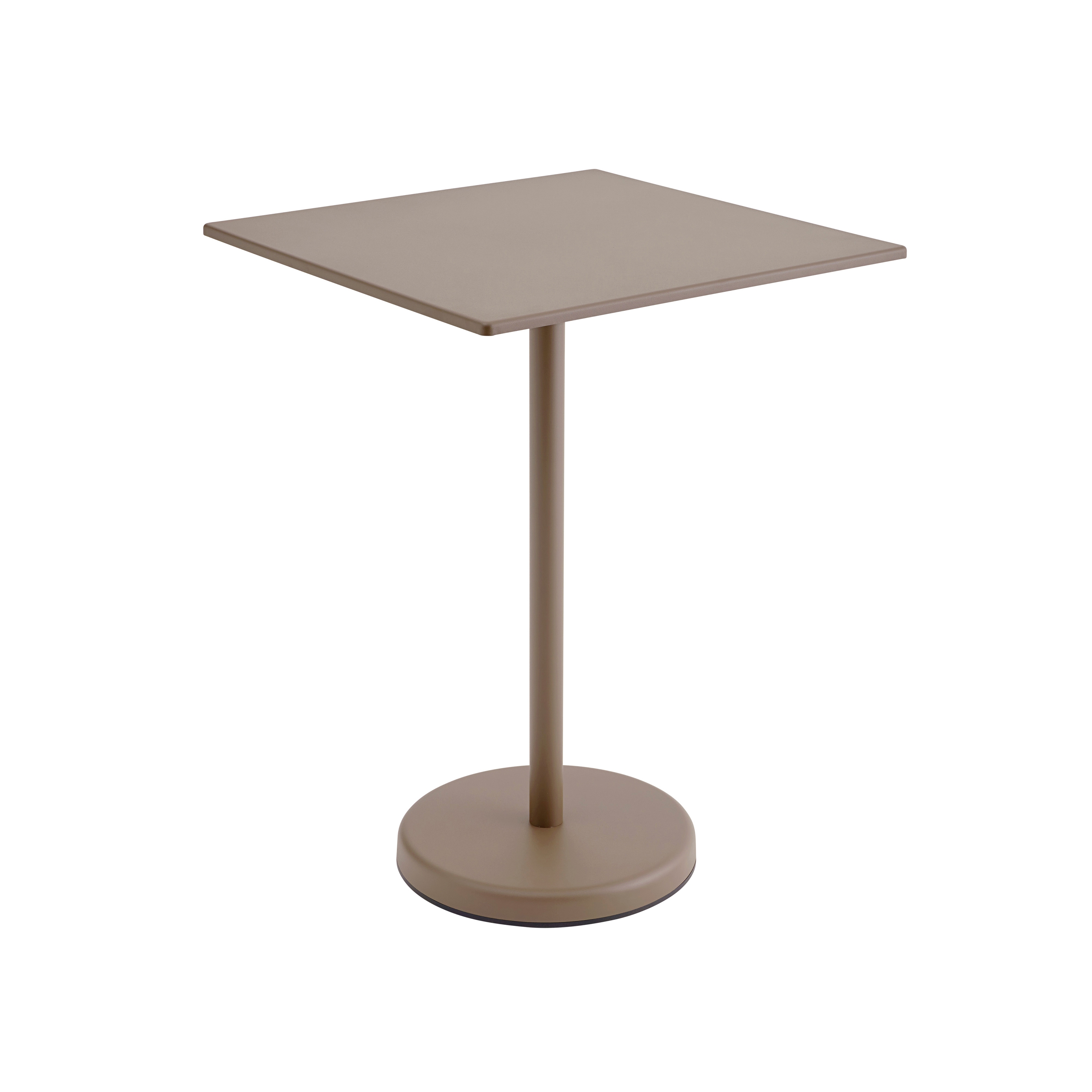 Display product Linear Steel | Café Table | 70 x 70 h: 95 cm / 27.6 x 27.6 h: 37.4" from manufacturer Muuto