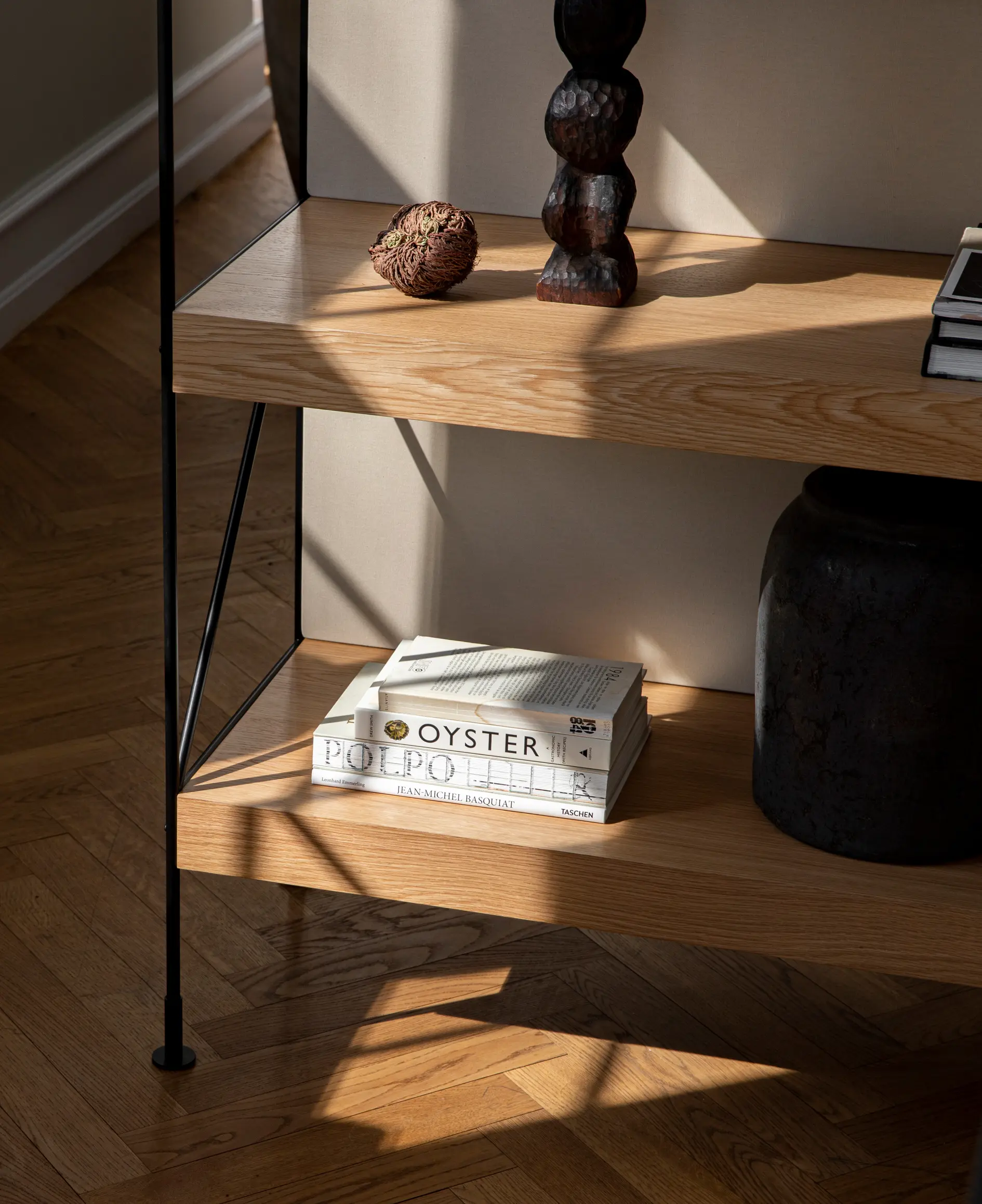 Audo Copenhagen - Zet Storage System, H70, Black Steel | Dark Stained Oak