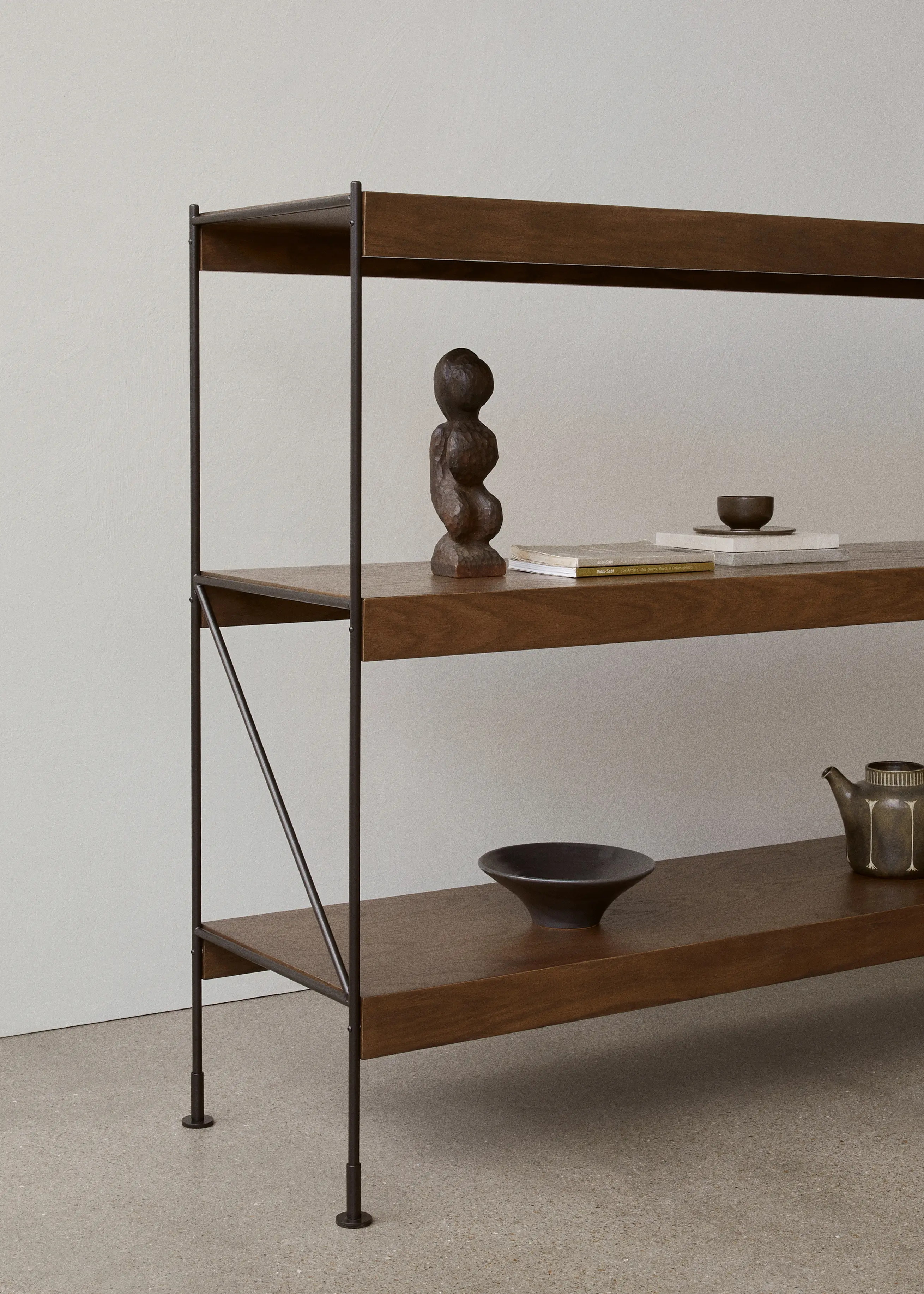 Audo Copenhagen - Zet Storage System, H70, Black Steel | Dark Stained Oak