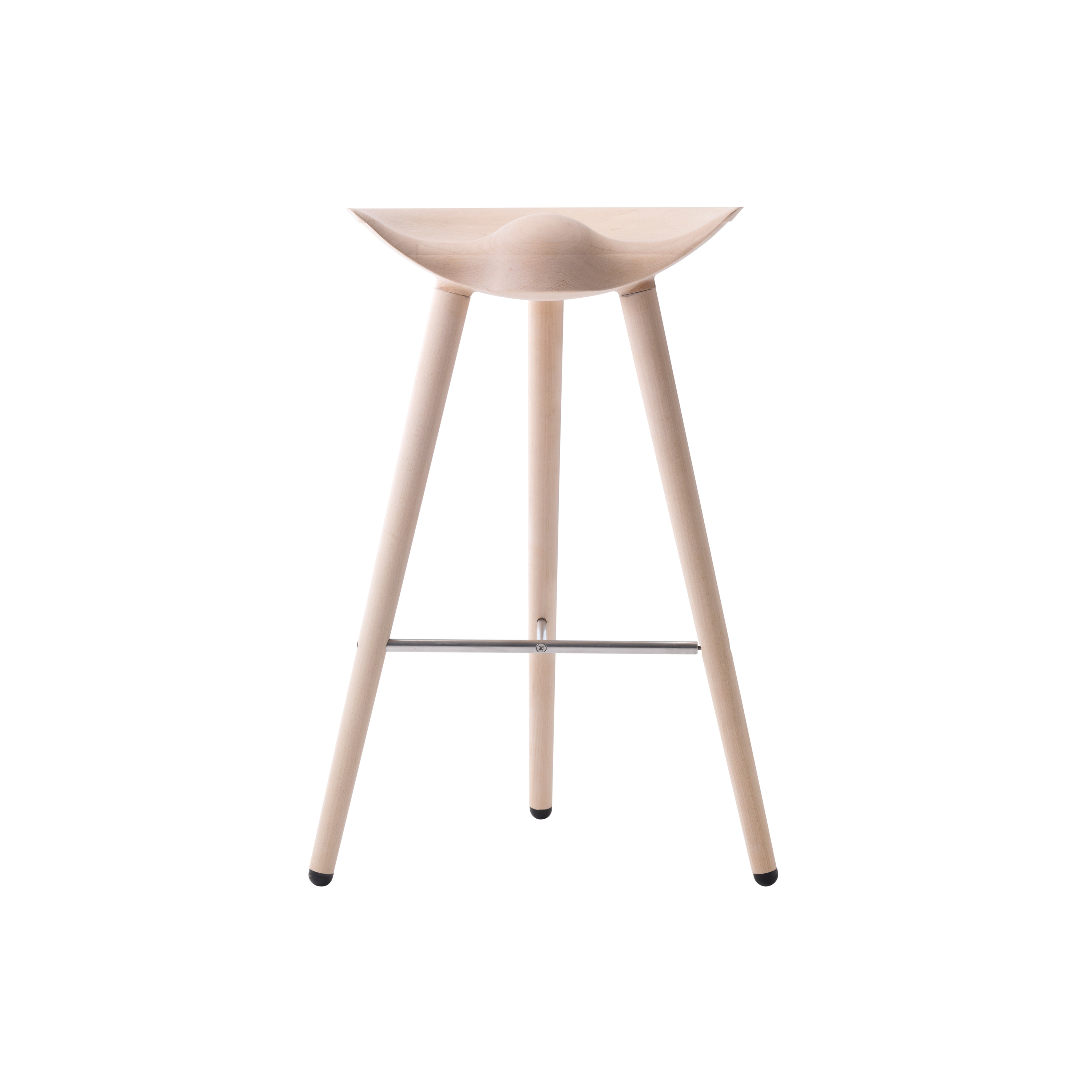 ML42 Bar Stool, Soap Treated Oak/Stainless Steel