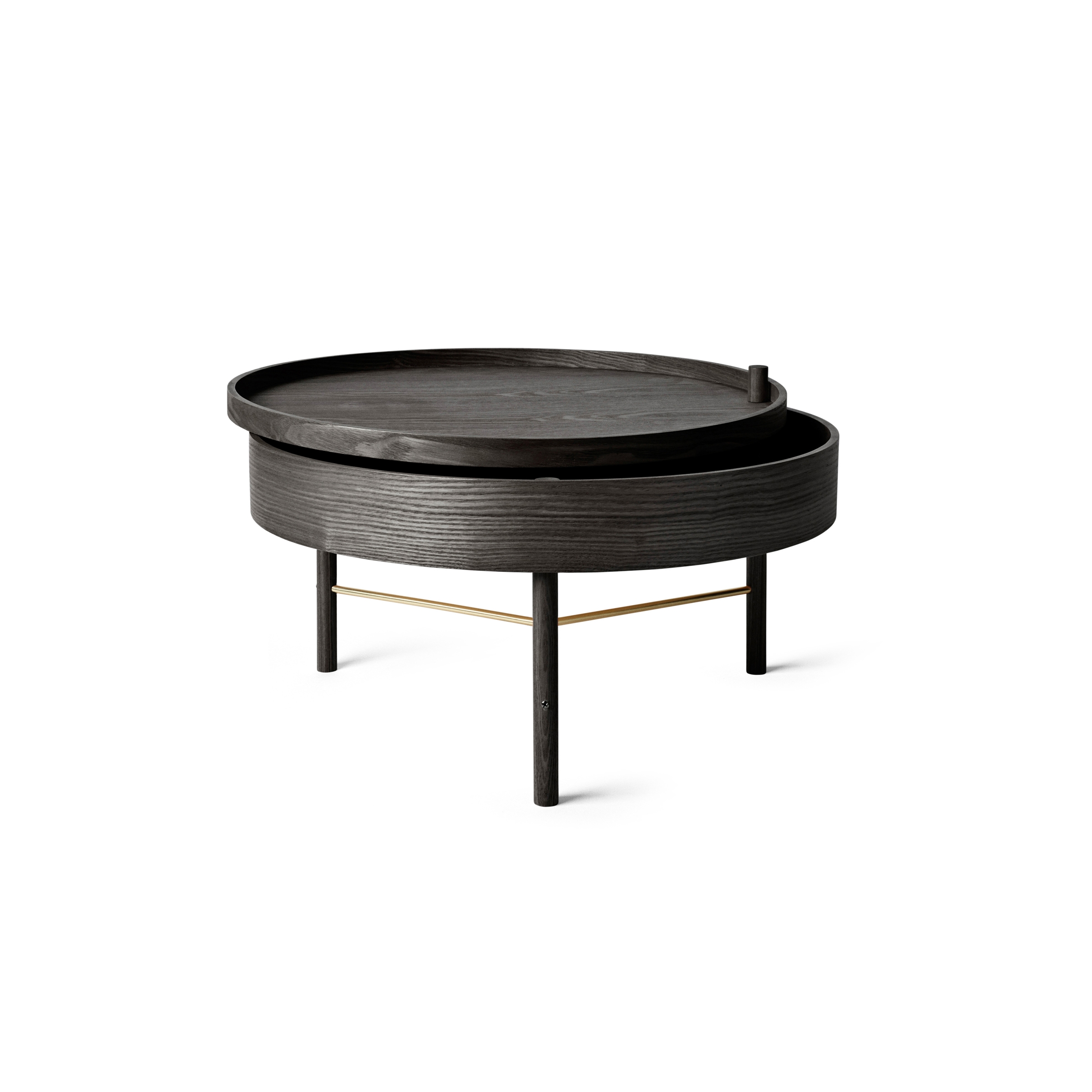 Turning Table | Black Ash/Brass