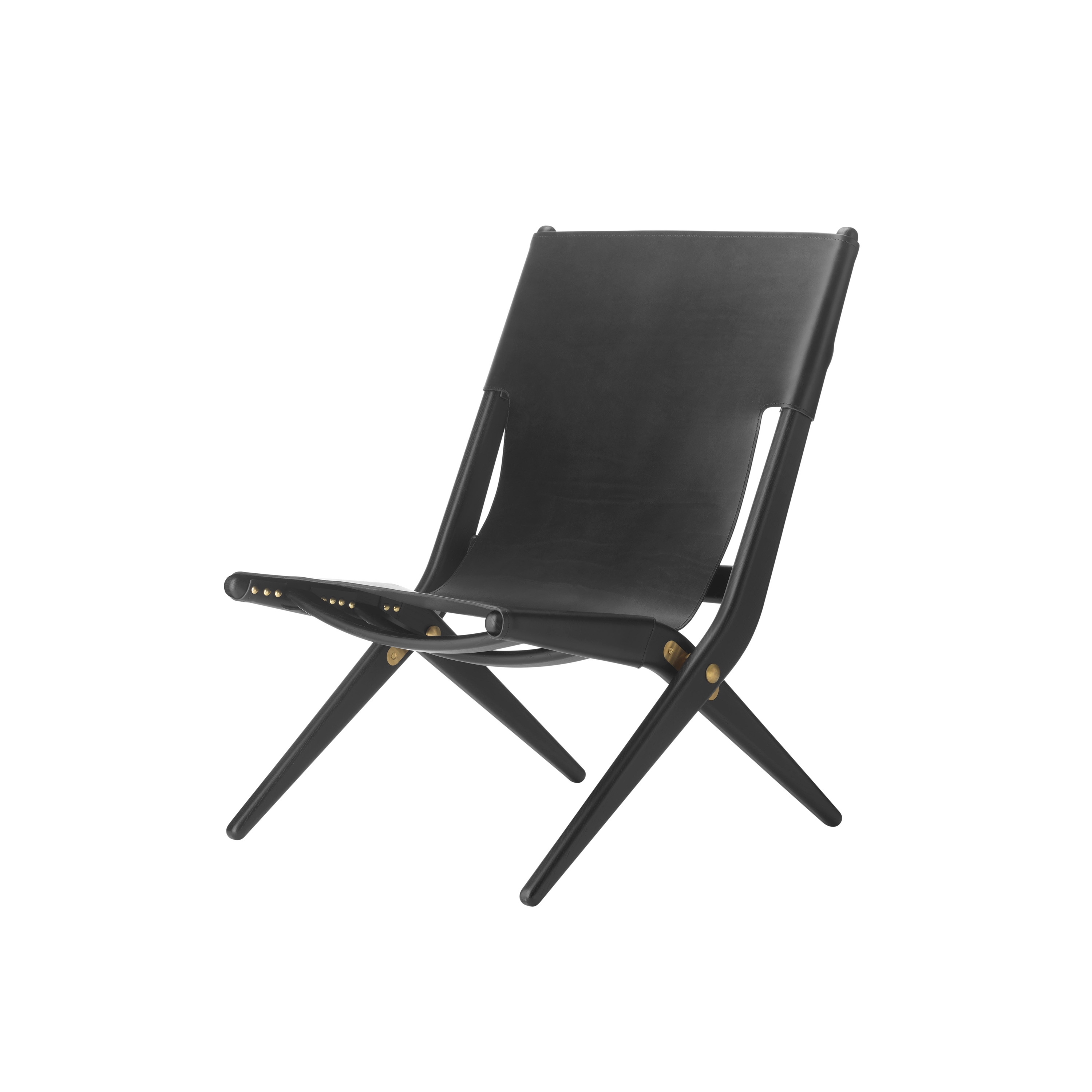 Saxe Chair, Black Stained Oak/Black Leather