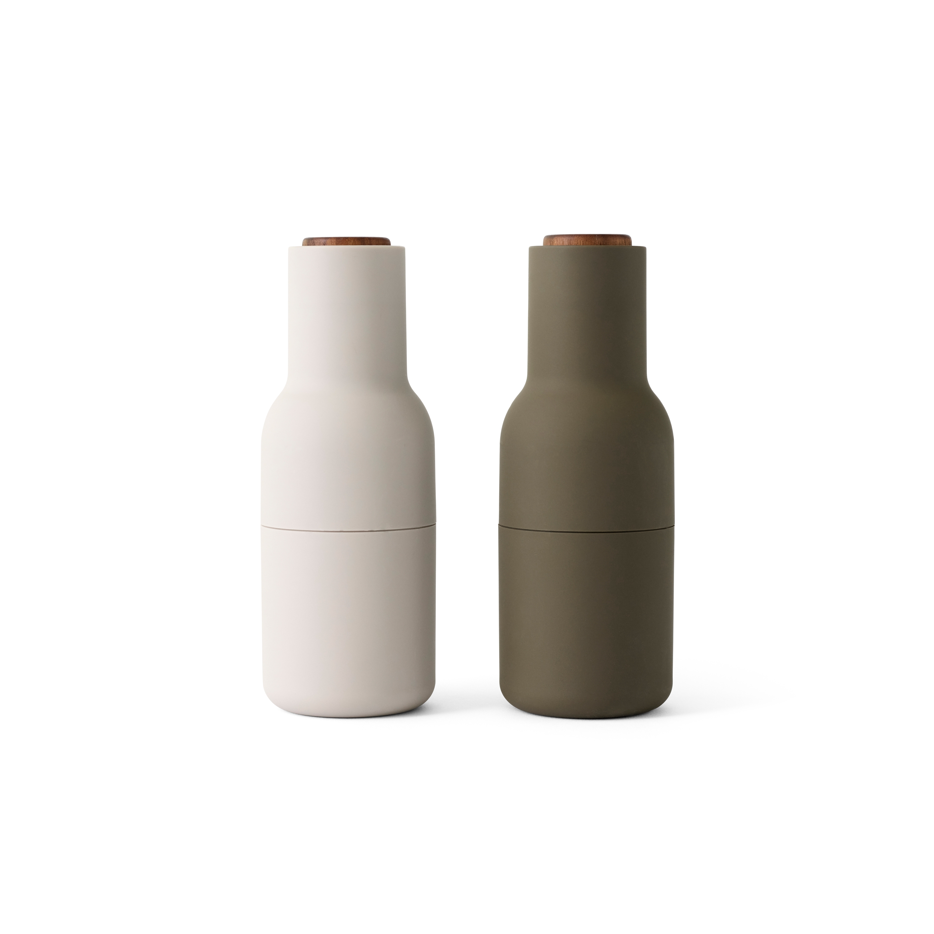 Bottle Grinder | Hunting Green/Beige w. Walnut Lid, 2-pack