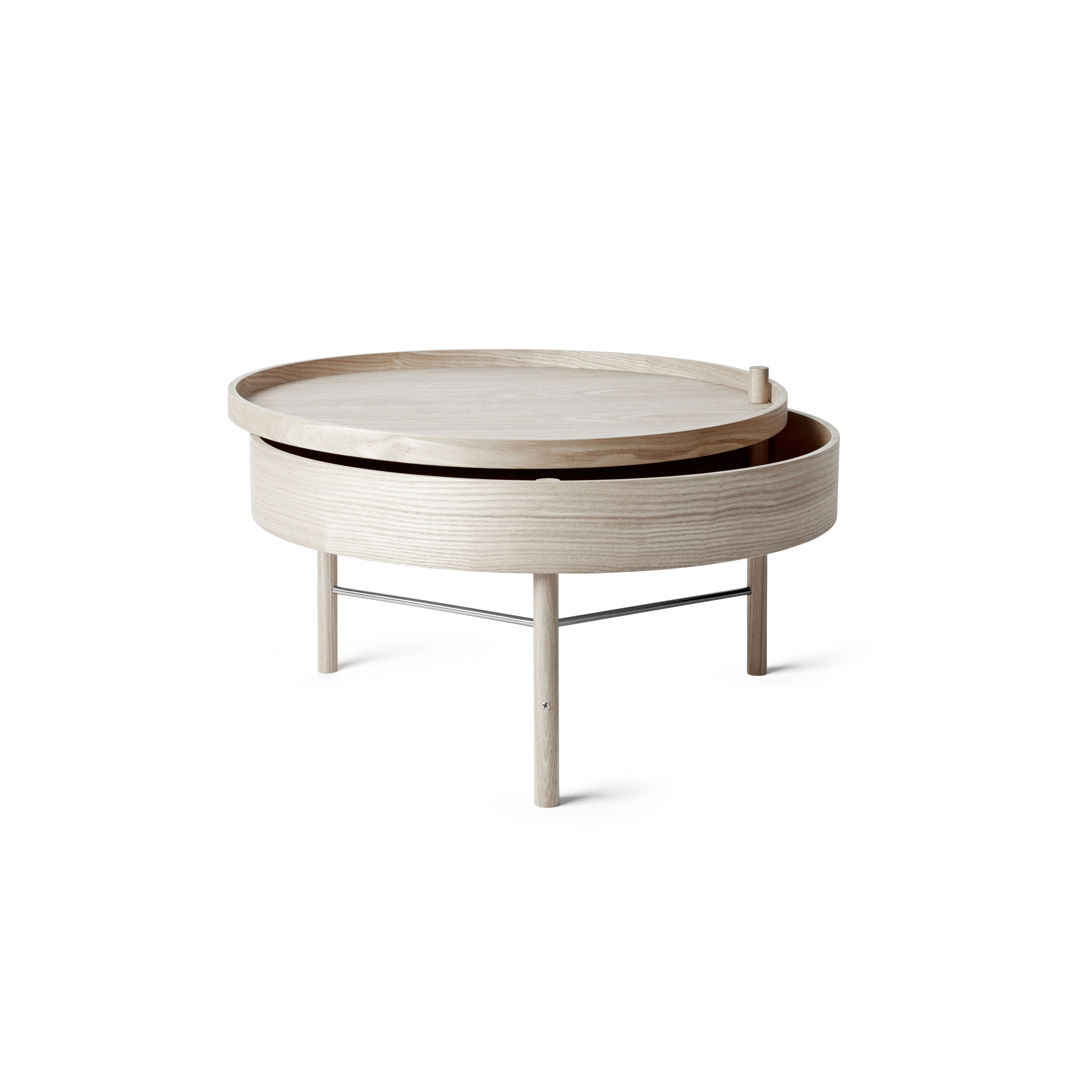 Afficher le produit Turning Table | White Oak/Black Chrome du fabricant Audo Copenhagen