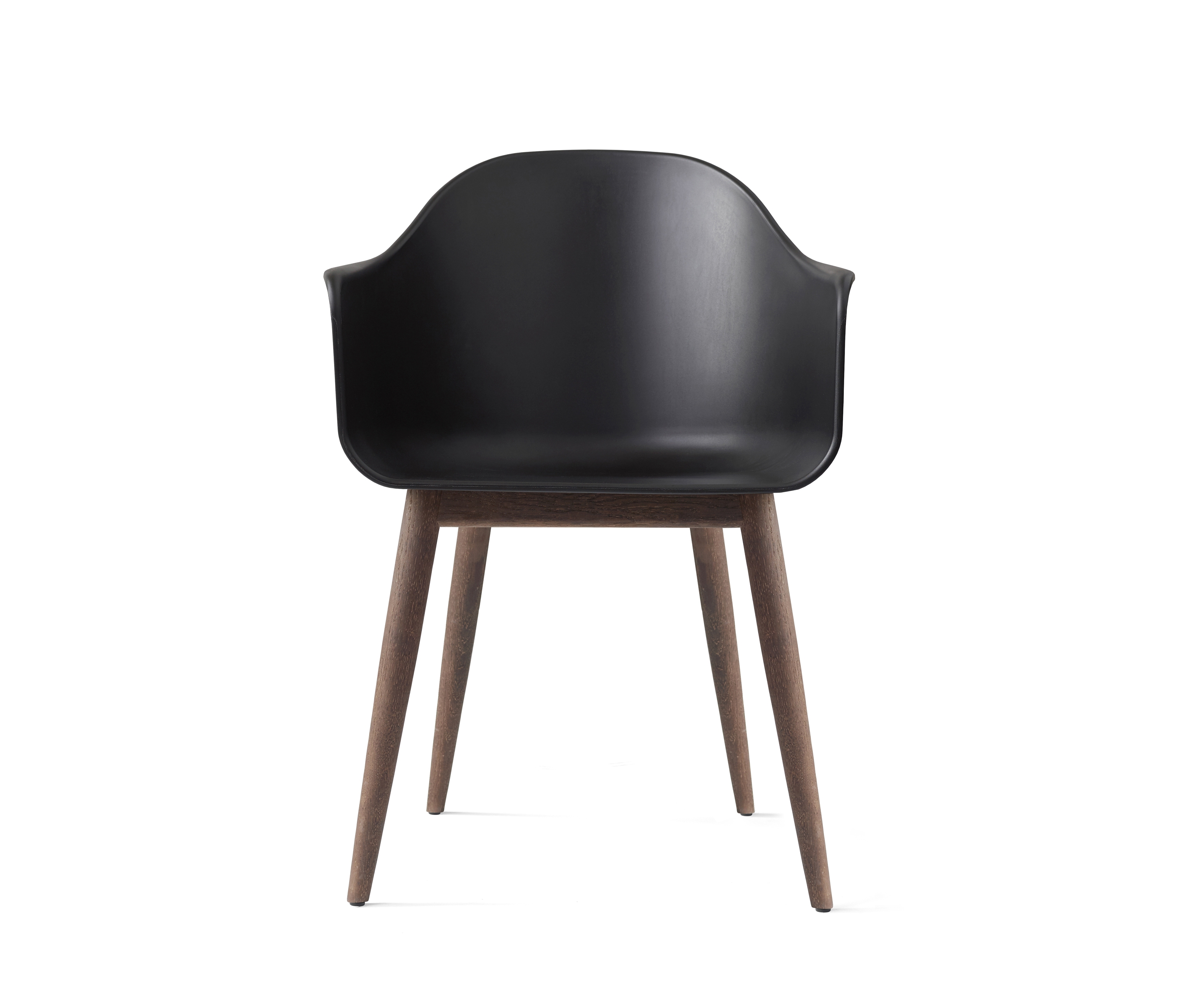 Display product Harbour Dining Chair | Wood base / Dark Stained Oak / Black Plastic from manufacturer Audo Copenhagen
