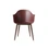 Harbour Dining Chair | Wood base / Dark Stained Oak / Burned Red Plastic