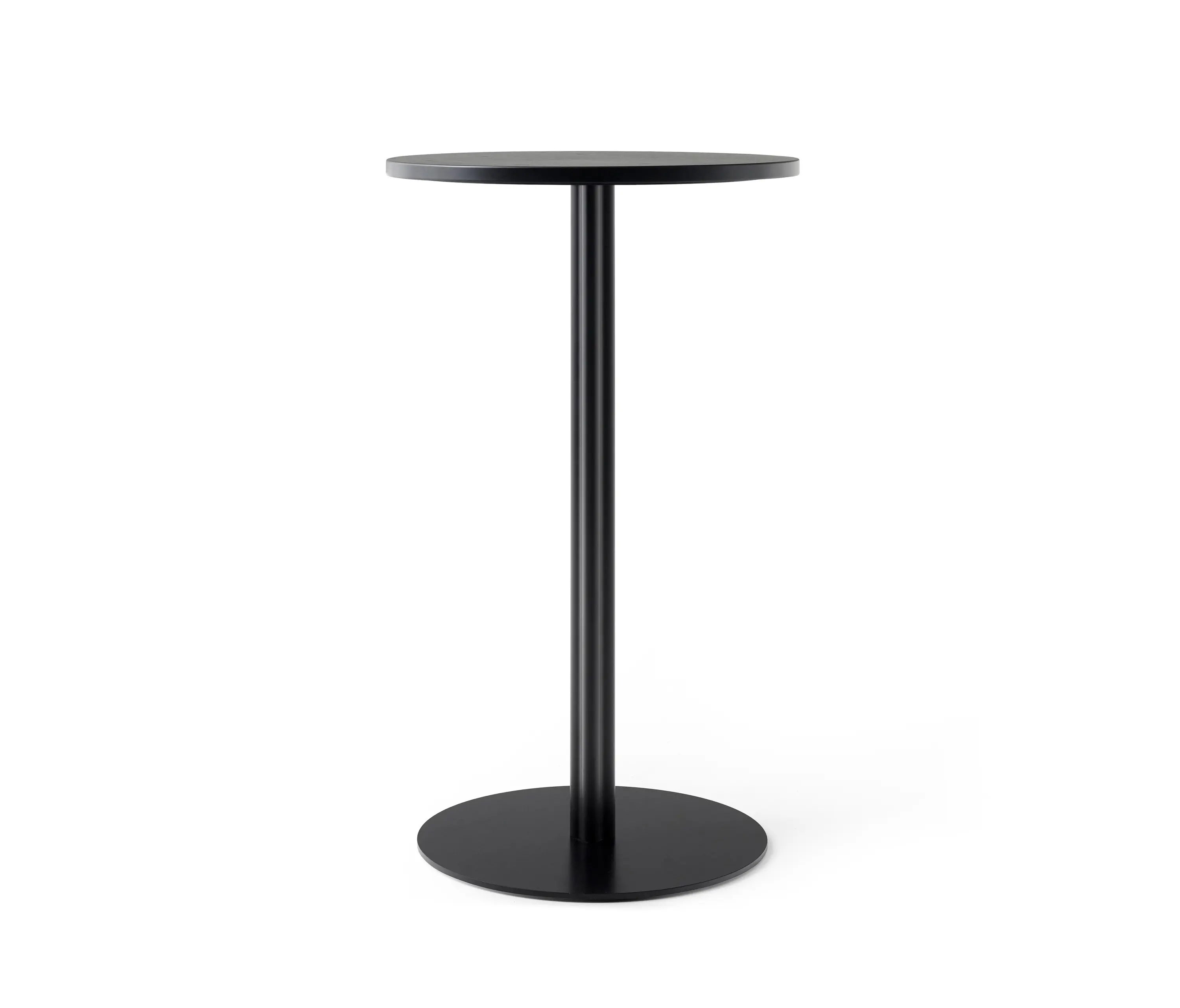 Audo Copenhagen - Harbour Column Dining Table | Round base / 60x70 / Black Painted Veneer