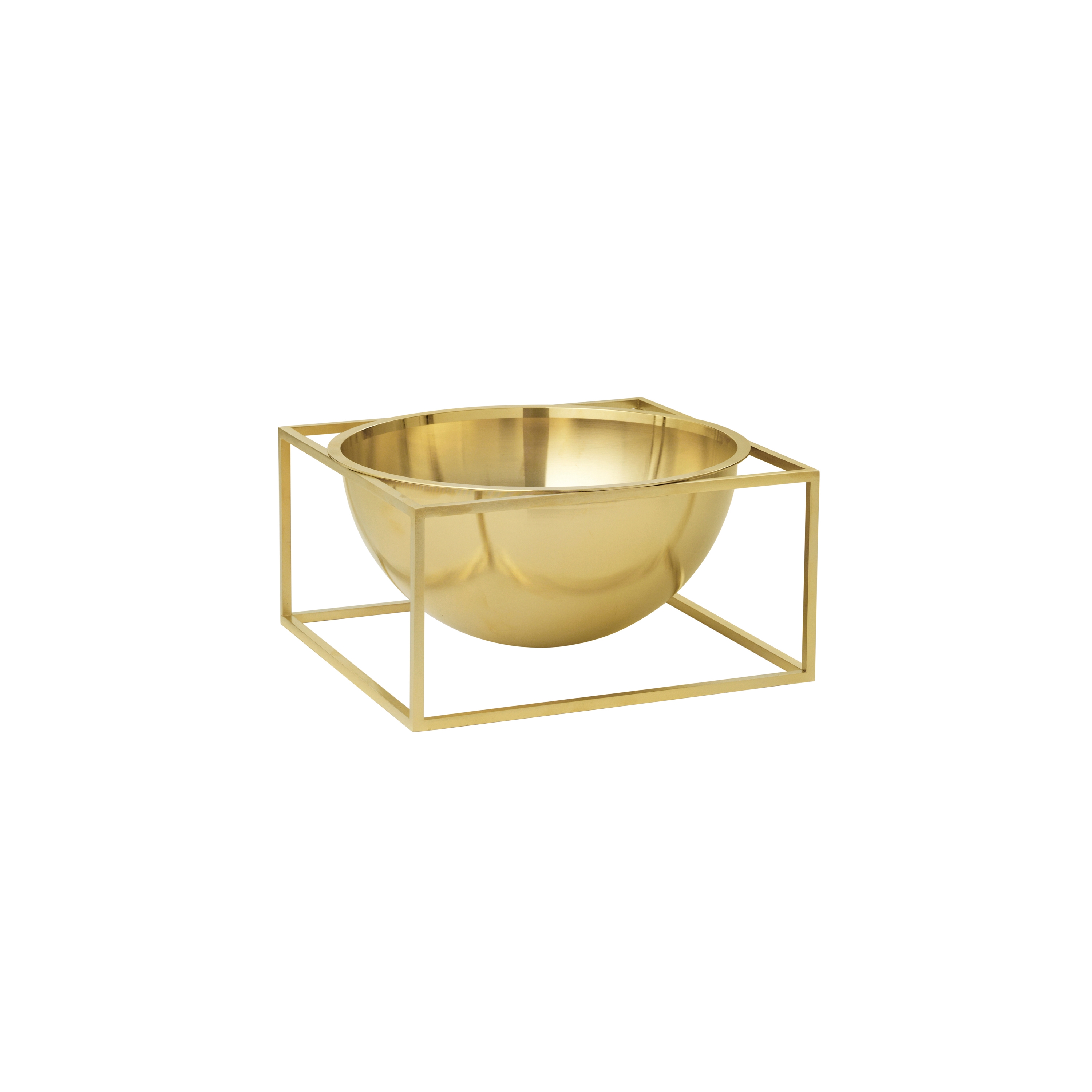 Kubus Bowl Centerpiece Large, Brass