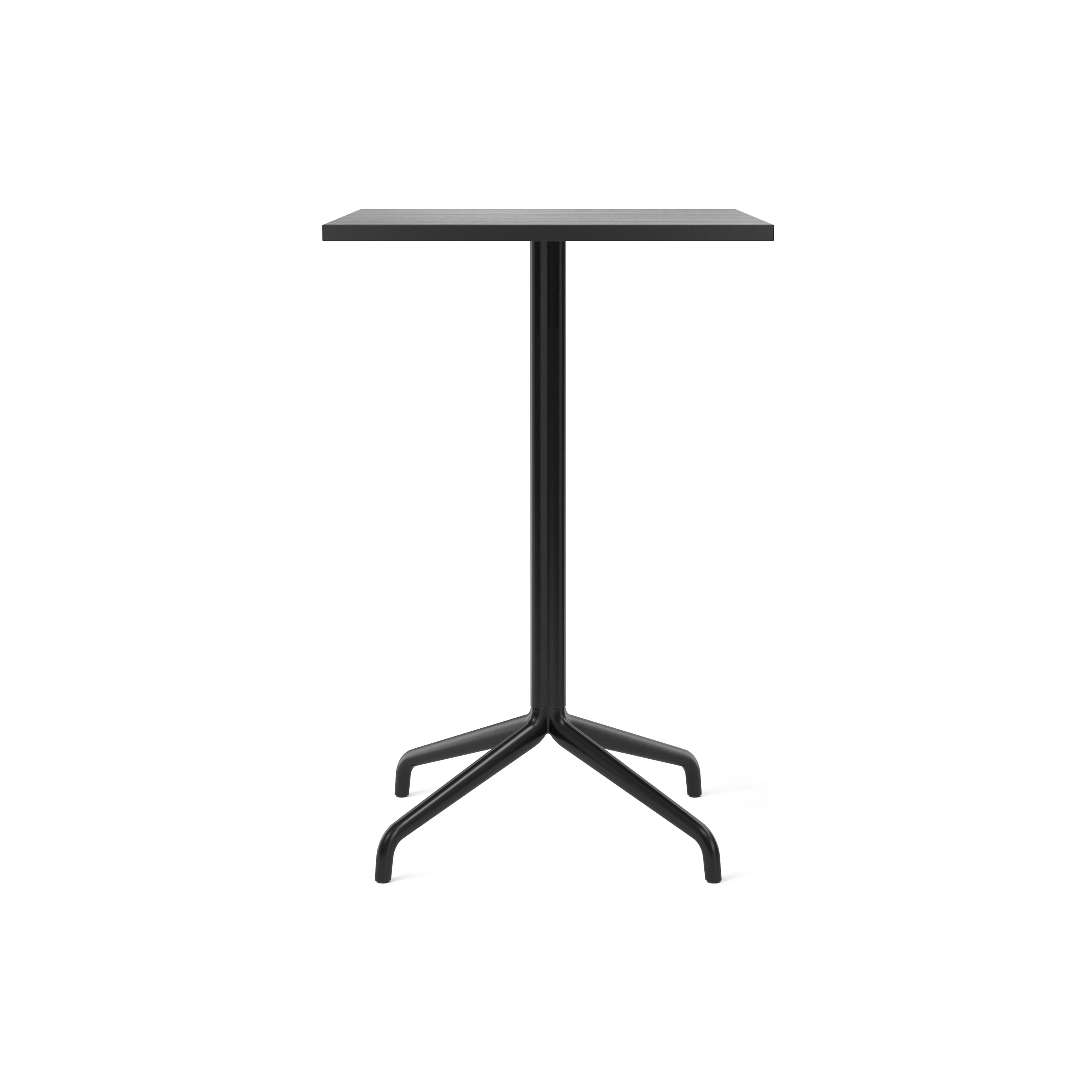 Harbour Column Counter Table, Star Base | Black Painted Veneer