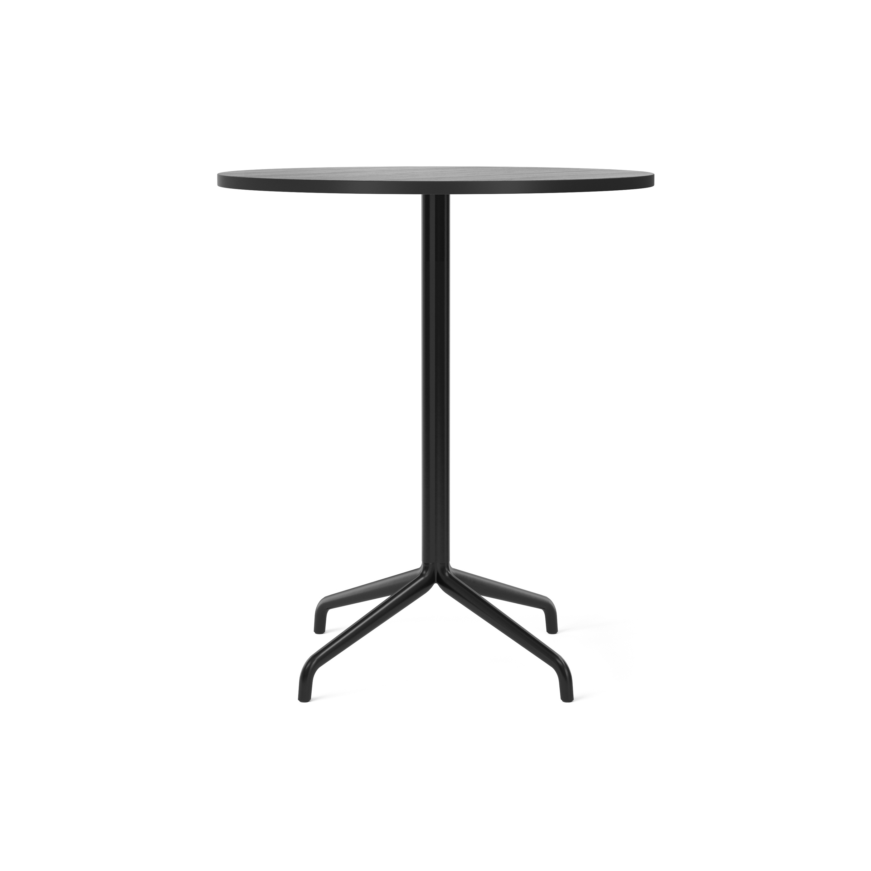 Harbour Column Counter Table, Star Base | Black Painted Veneer