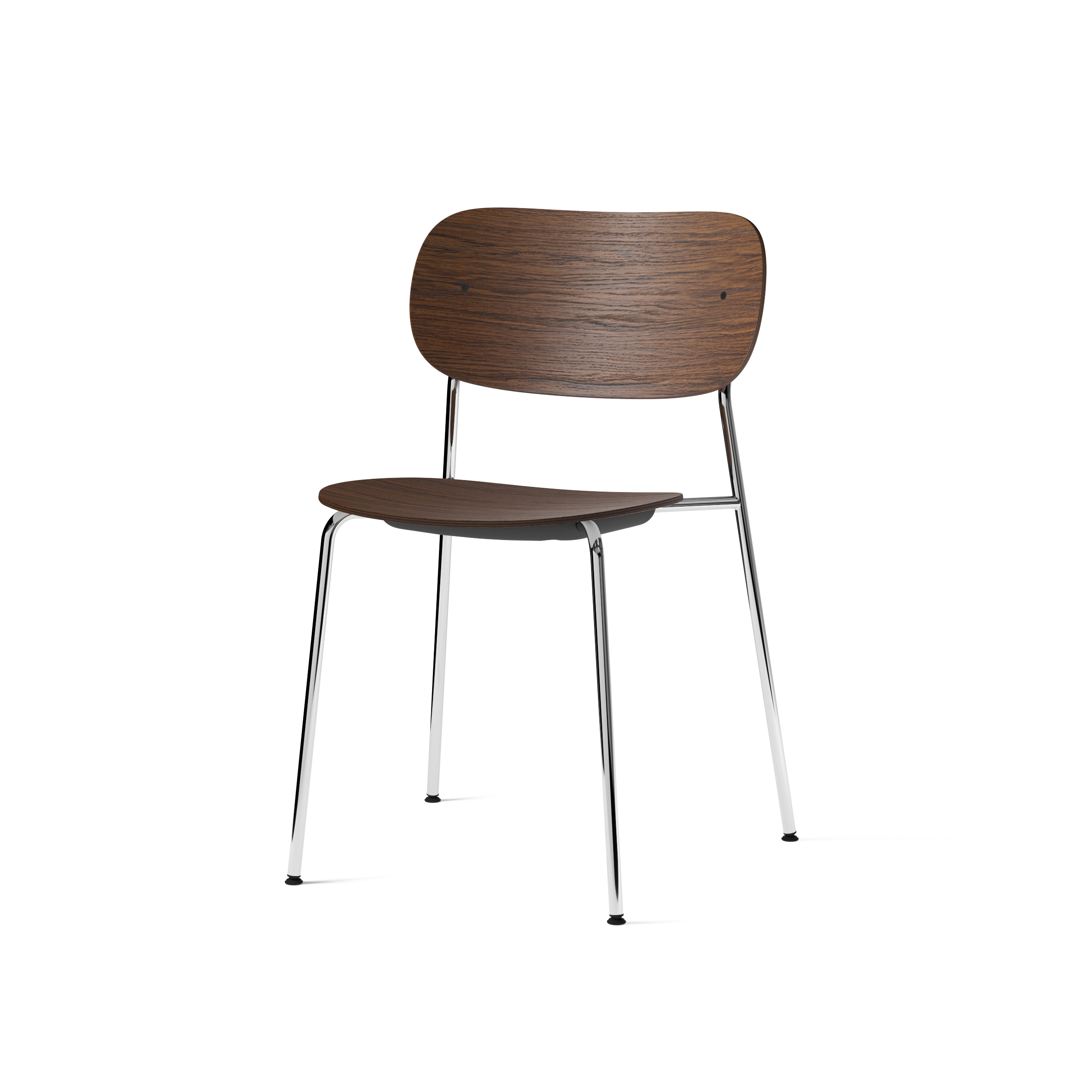 Co Chair, Chrome / Dark Stained Oak