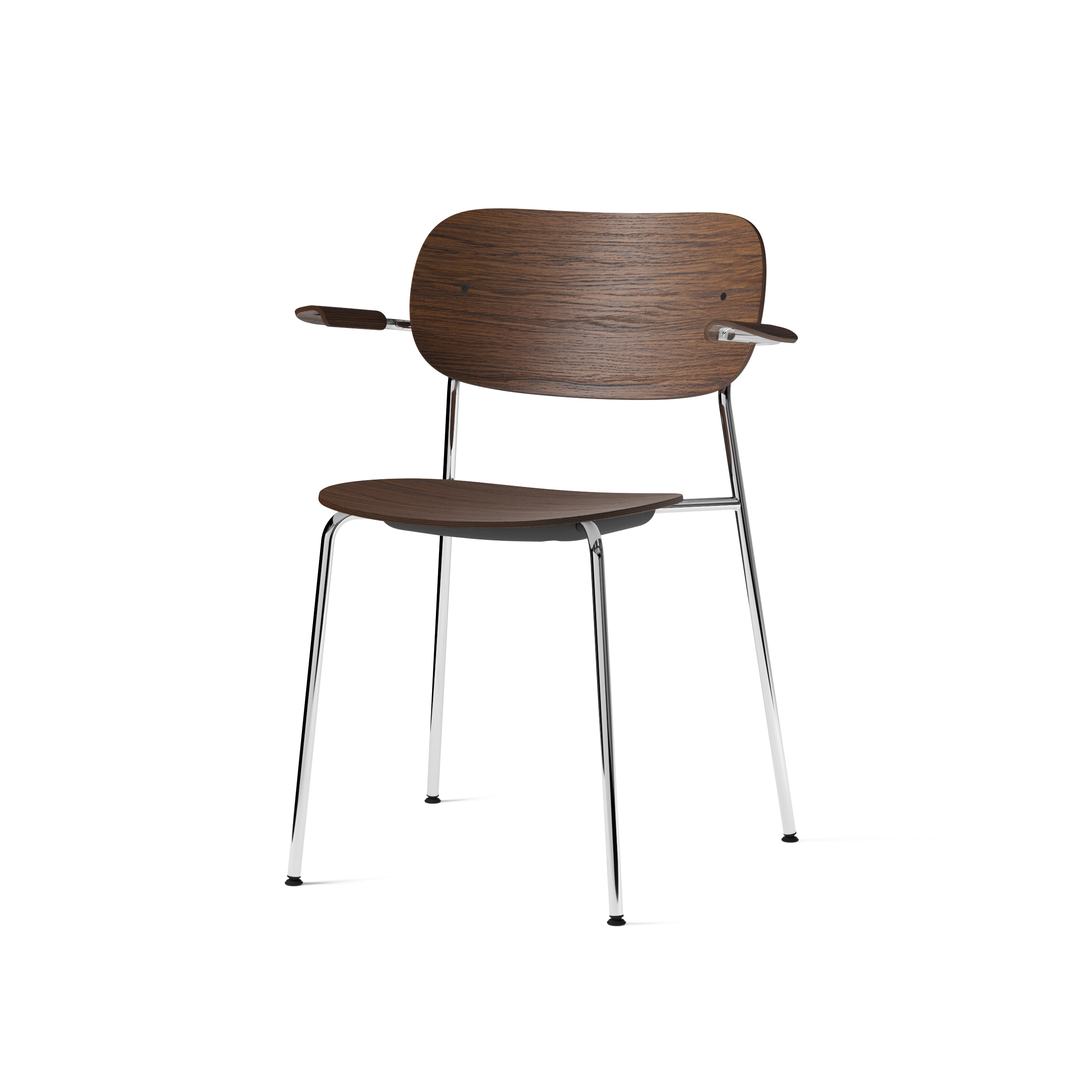 Afficher le produit Co Chair w/ Armrest, Chrome / Dark Stained Oak du fabricant Audo Copenhagen