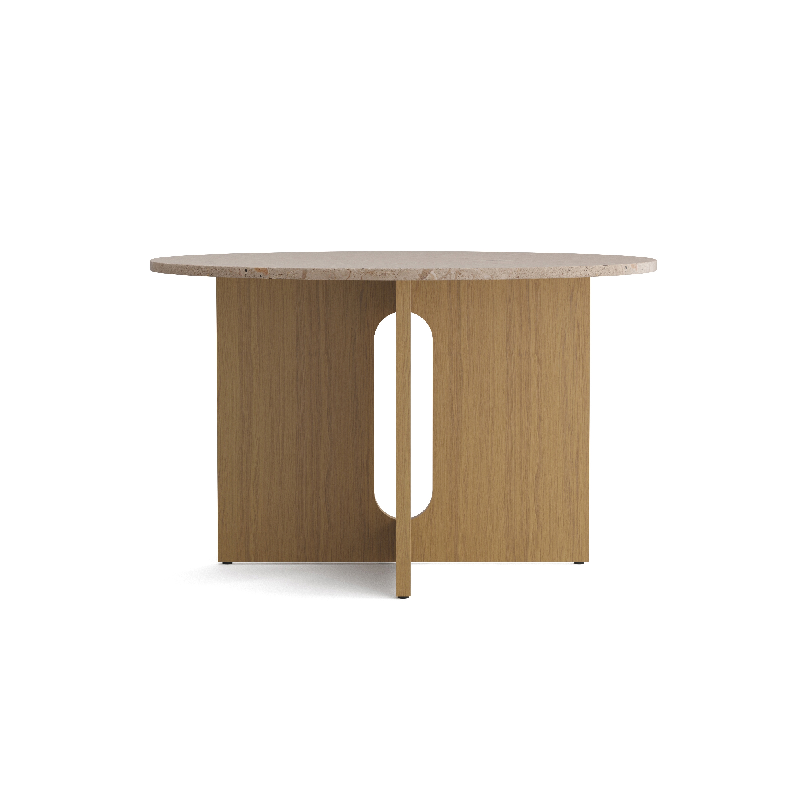 Androgyn Dining Table, Ø120, Natural Oak/Sand Stone