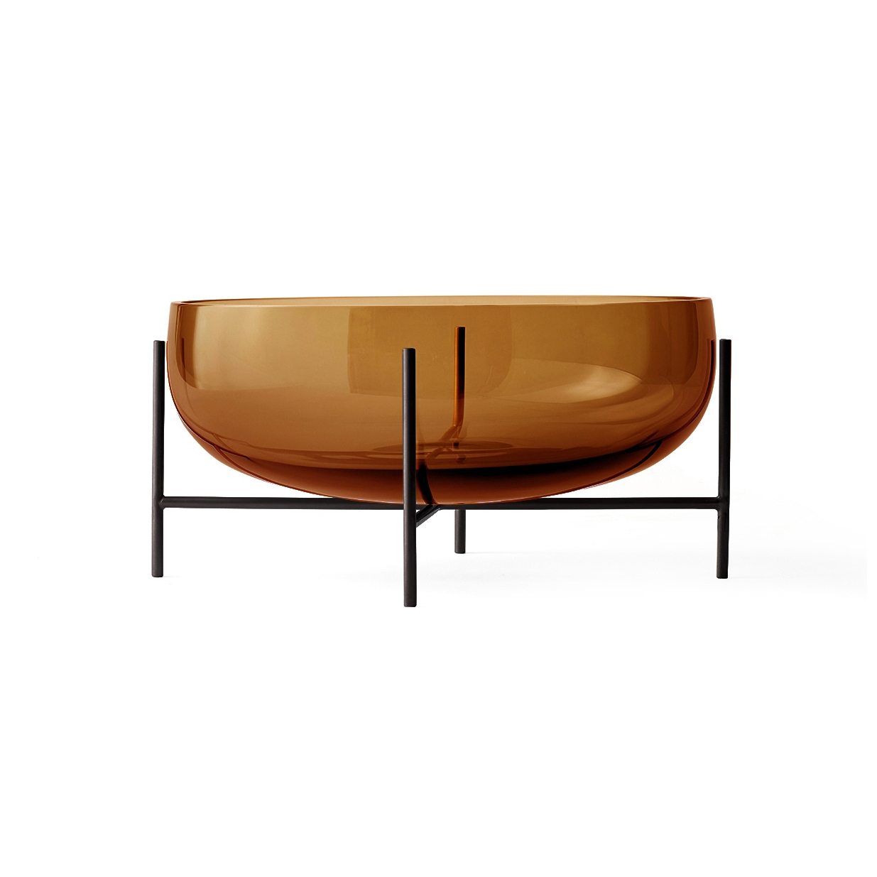 Mostrar el producto Échasse Bowl Large | Amber Glass / Bronze Brass del fabricante Audo Copenhagen