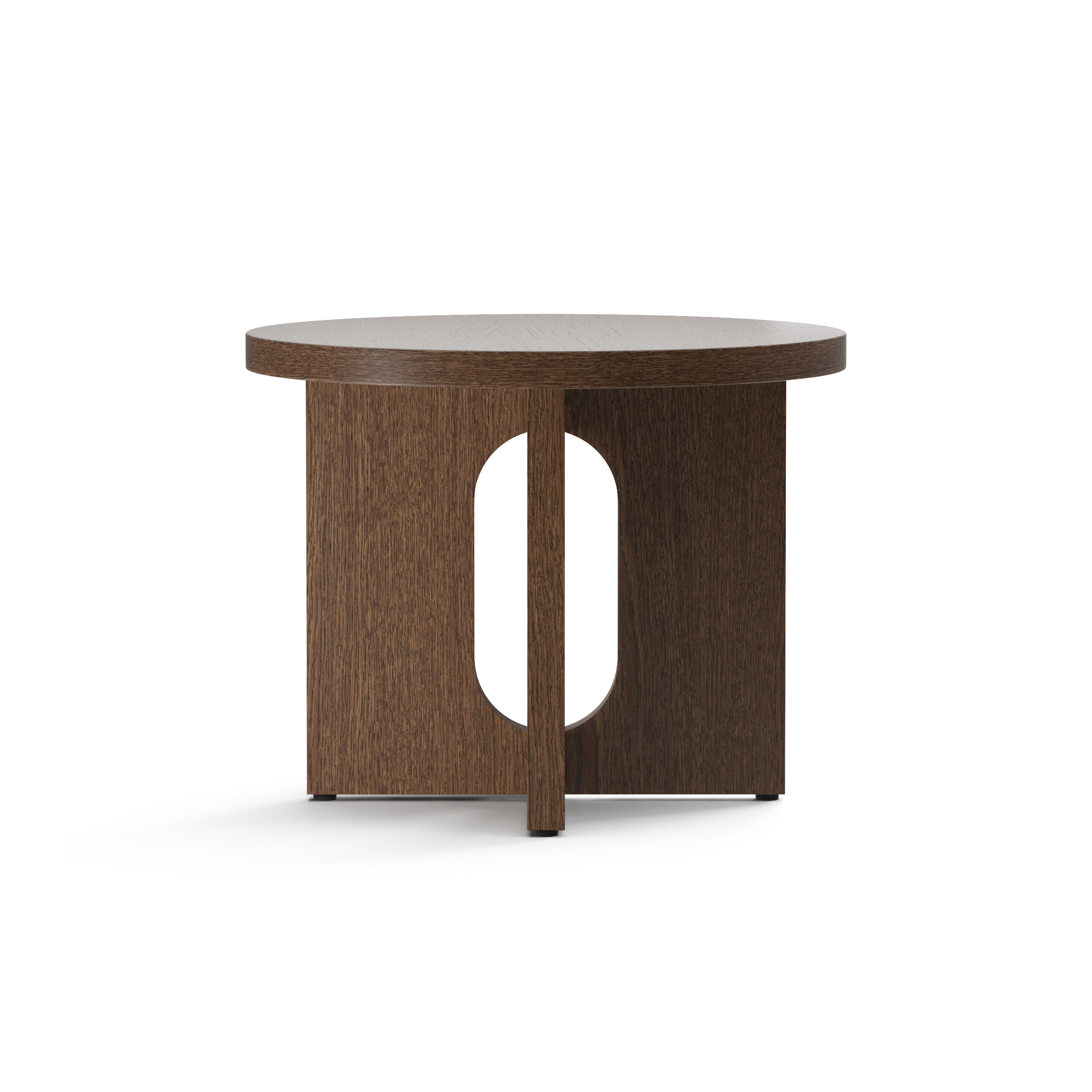 Androgyne Side Table, Ø50, Dark Stained Oak